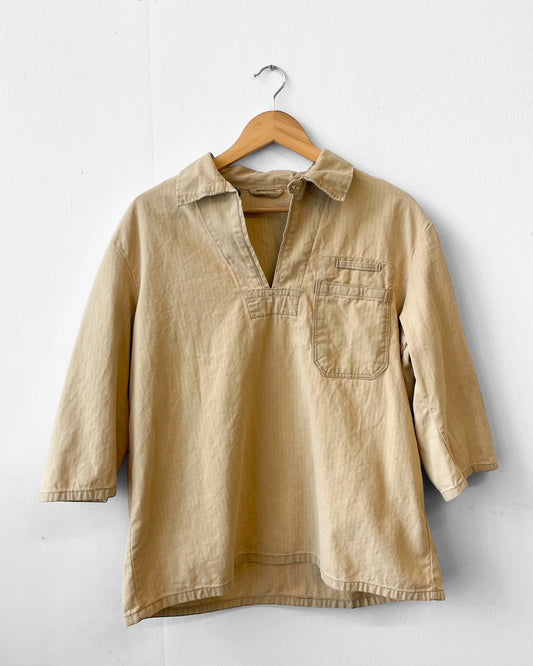 Vintage Faded Herringbone Smock