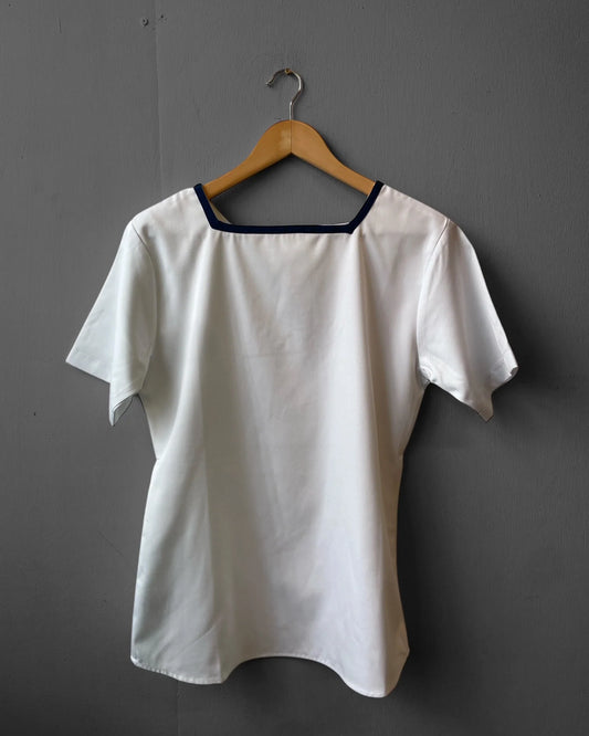 Original Square Neck Sailor Top White