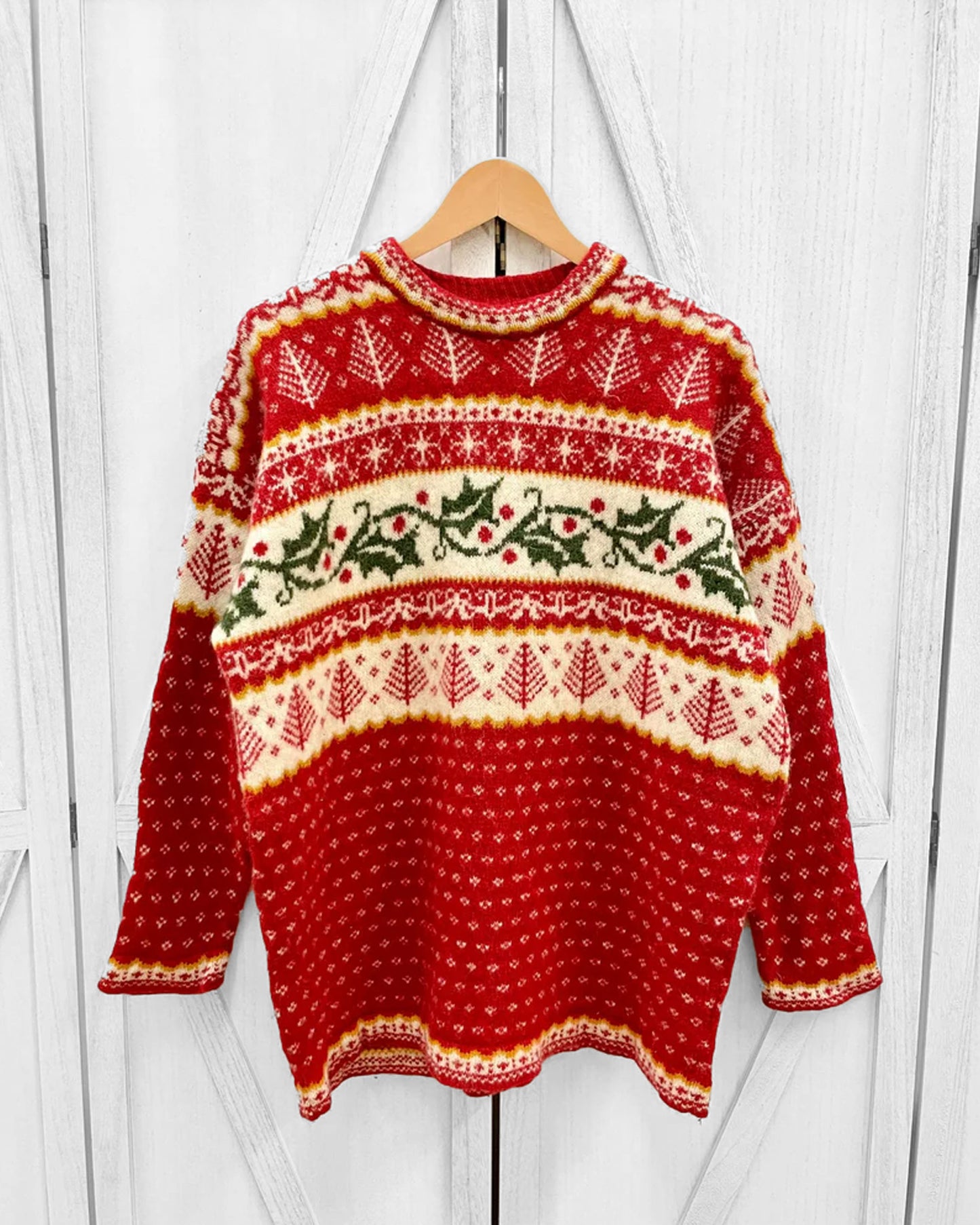 Vintage Laura Ashley Christmas Jumper Wool