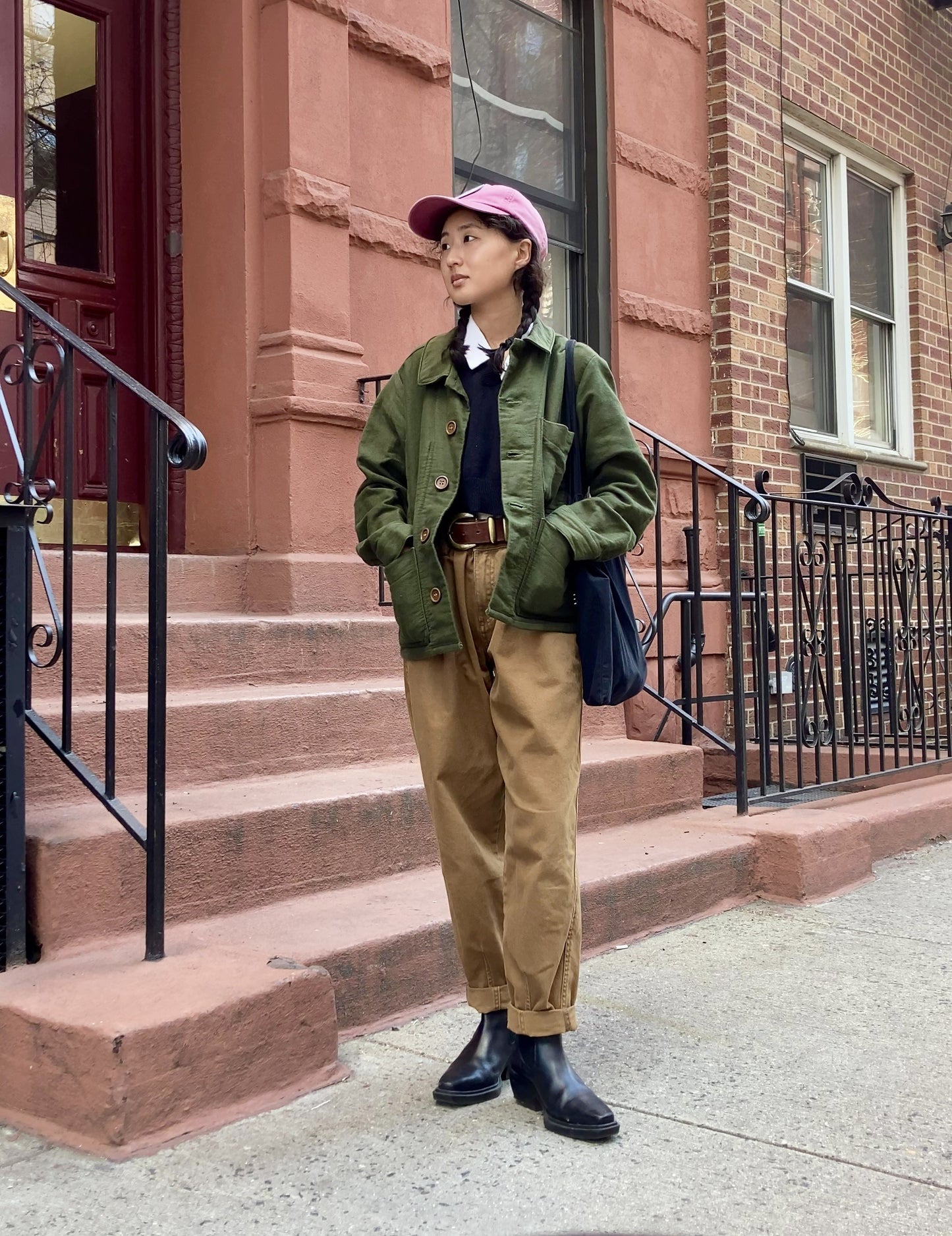 French Chore Jacket Moleskin Racing Green