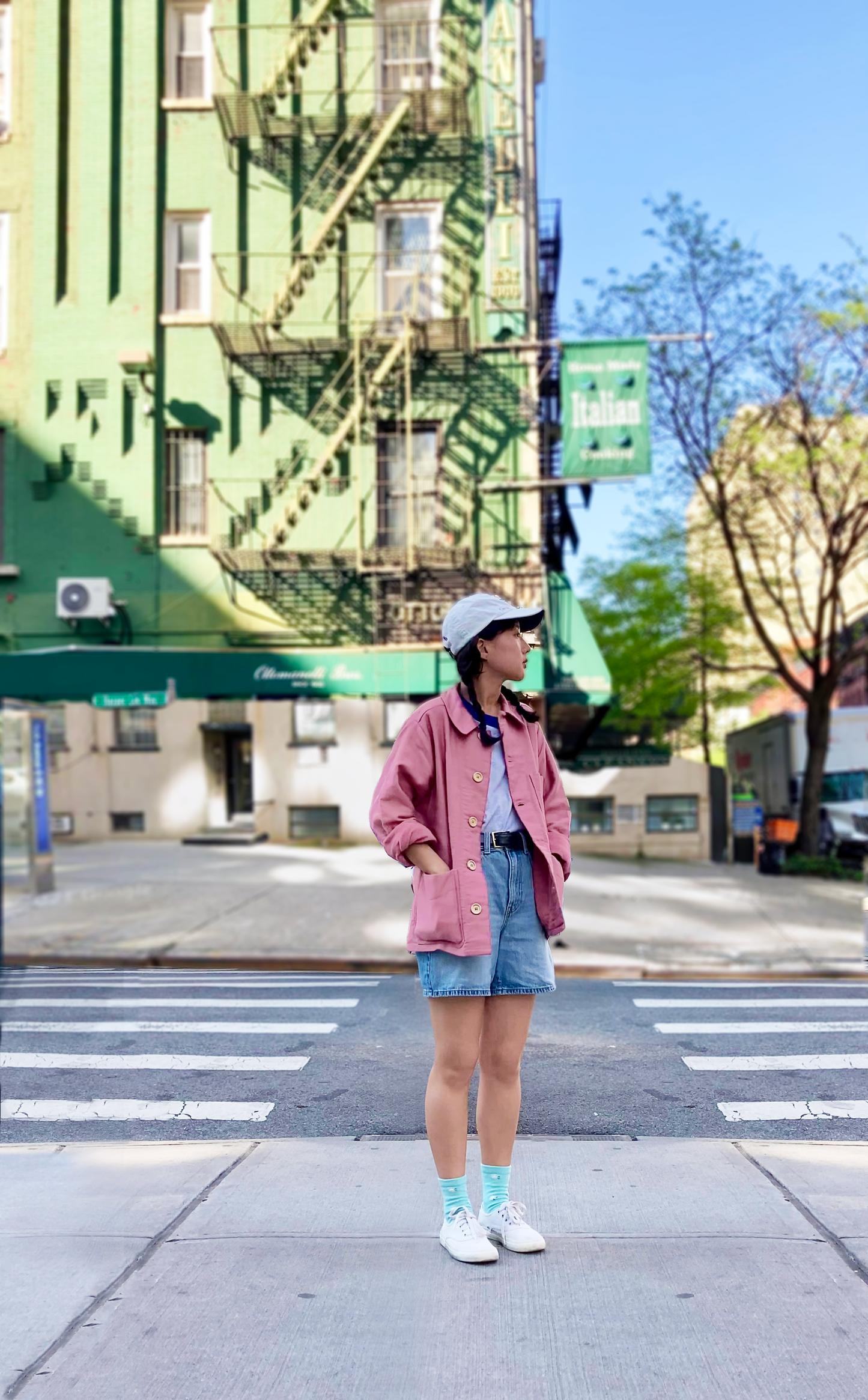 50s Moleskin French Chore Jacket Dusty Pink