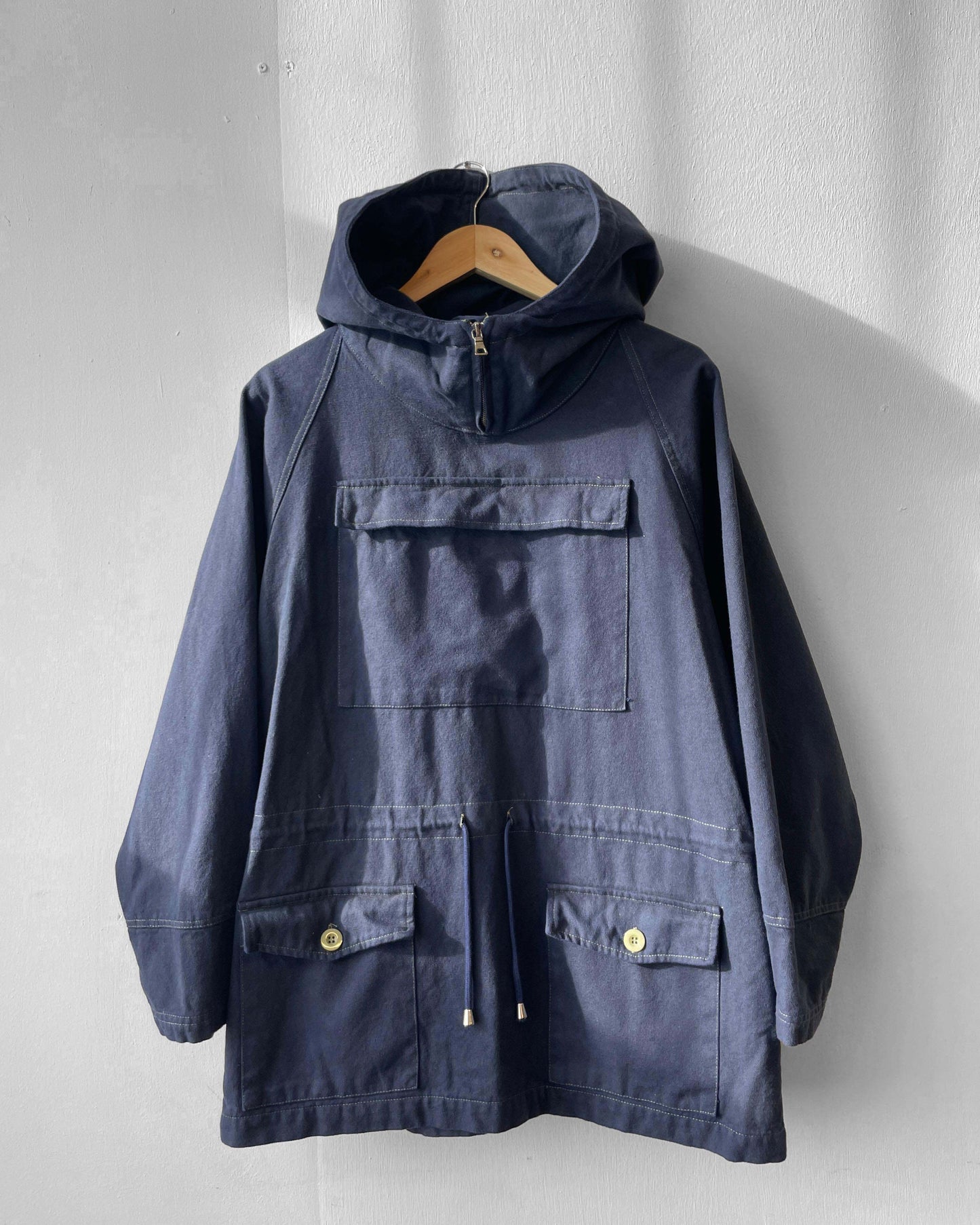 Ink Blue Cadet Smock Cotton Canvas