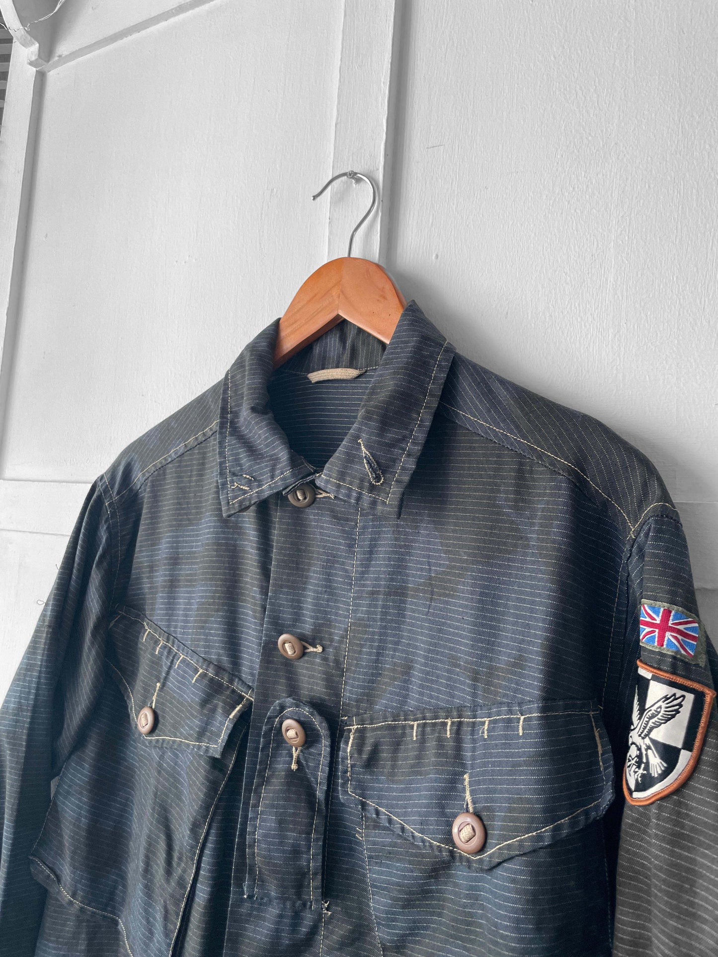 Vintage British Camo Shirt Ink Blue