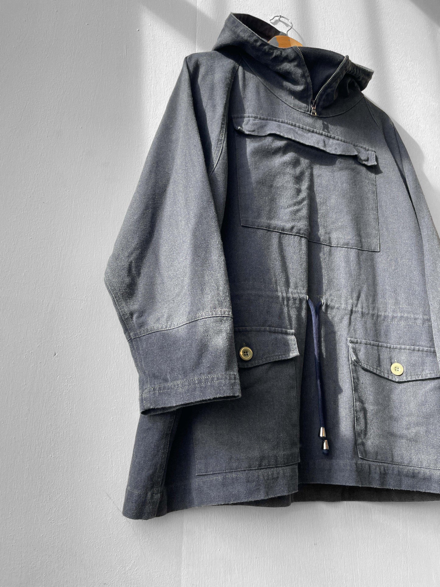 Charcoal Grey Cadet Smock Cotton Canvas