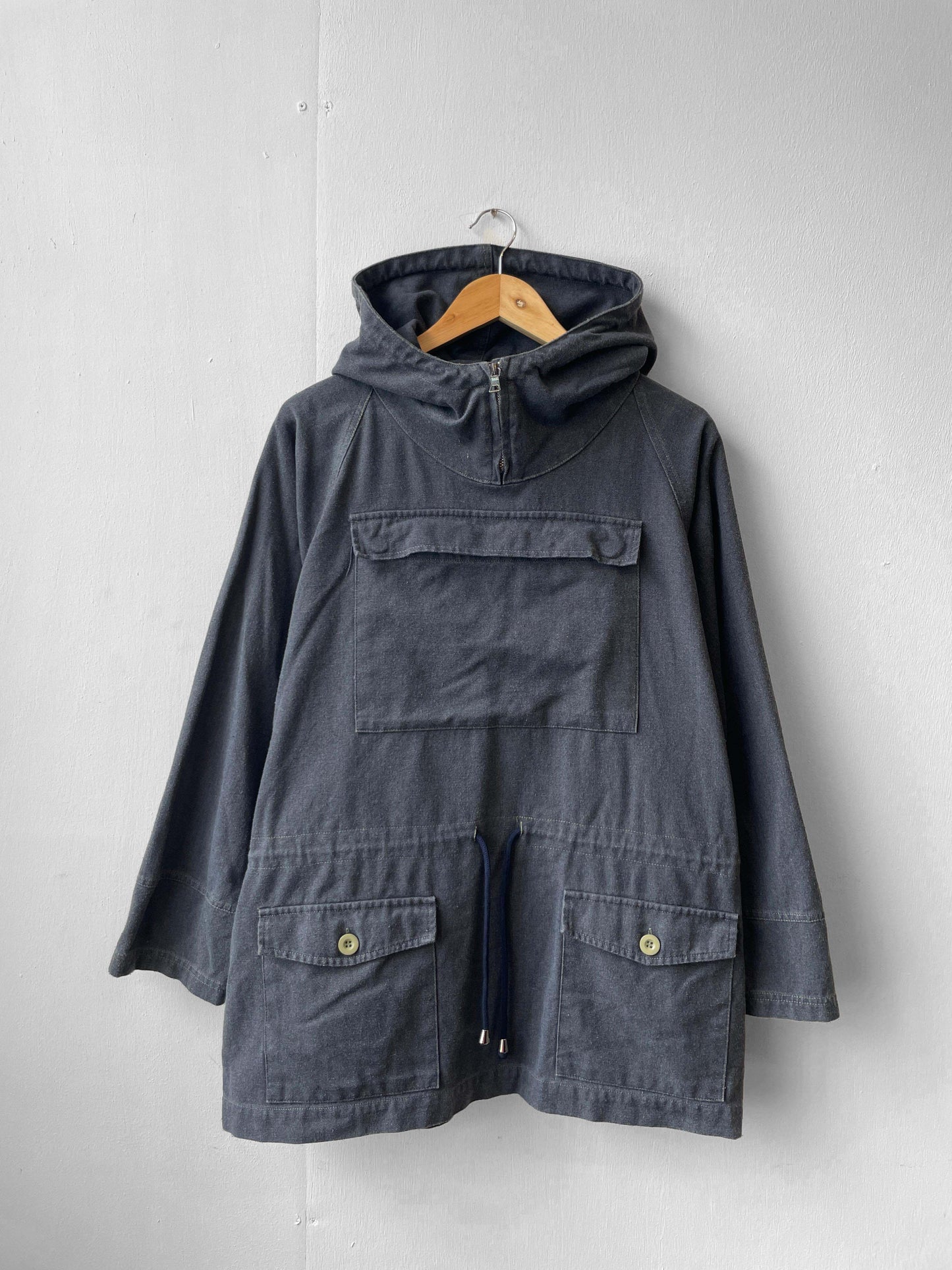 Charcoal Grey Cadet Smock Cotton Canvas