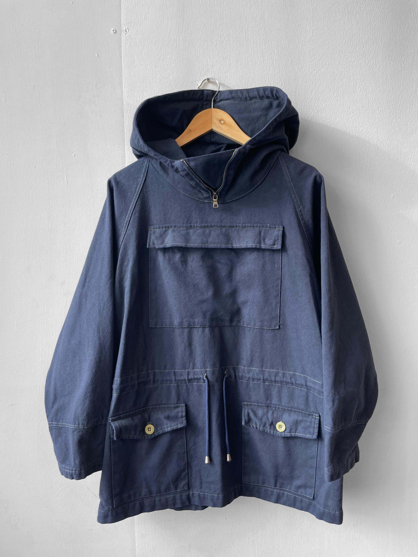 Ink Blue Cadet Smock Cotton Canvas