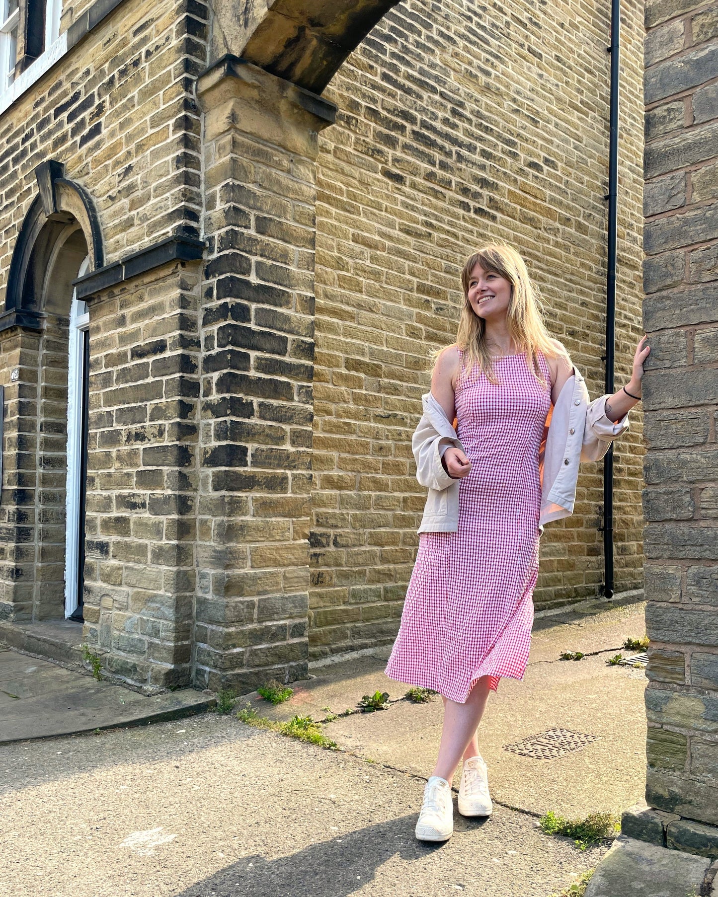 French Gingham Maxi Dress