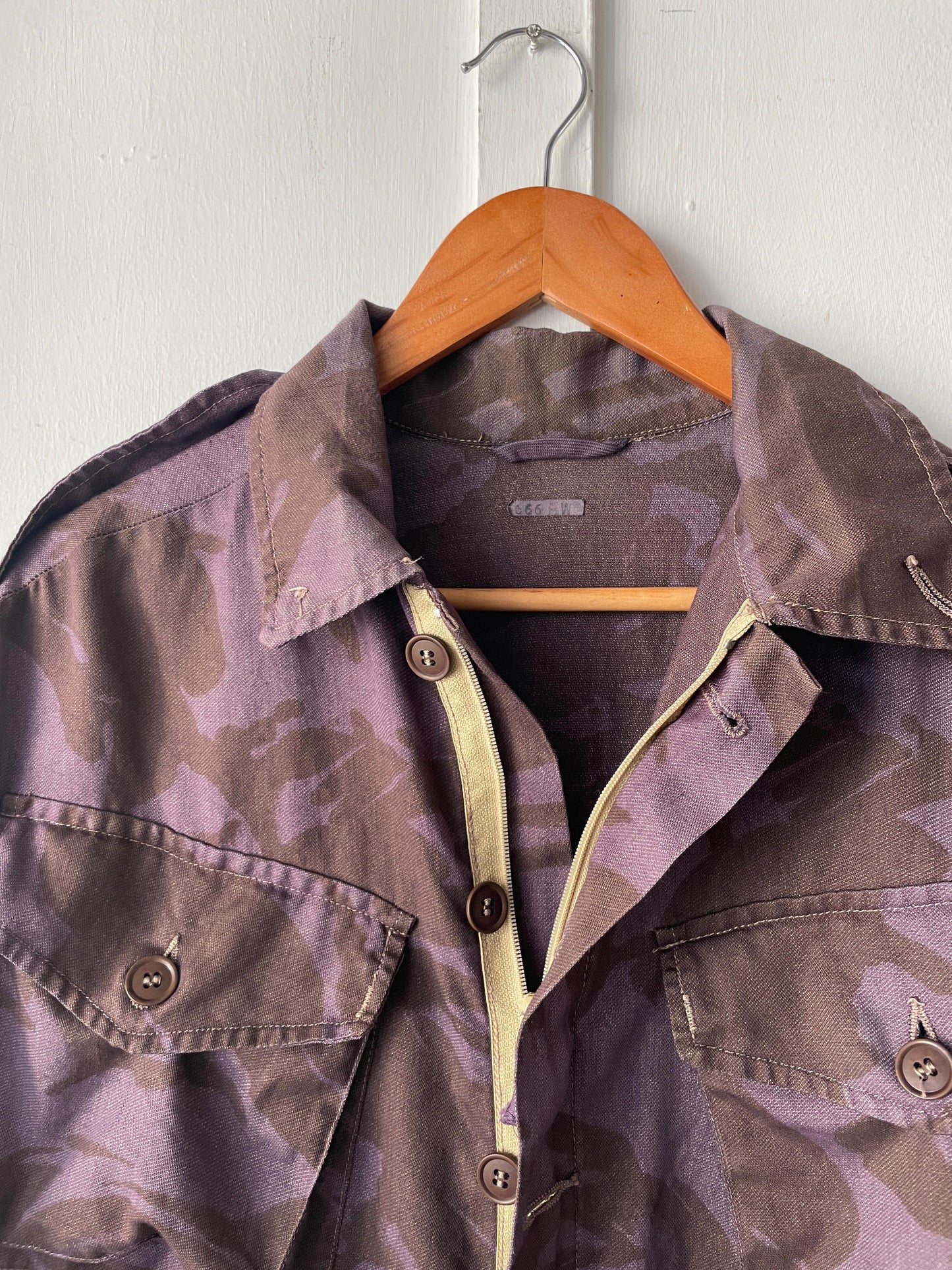 Vintage British Camo Shirt Faded Purple