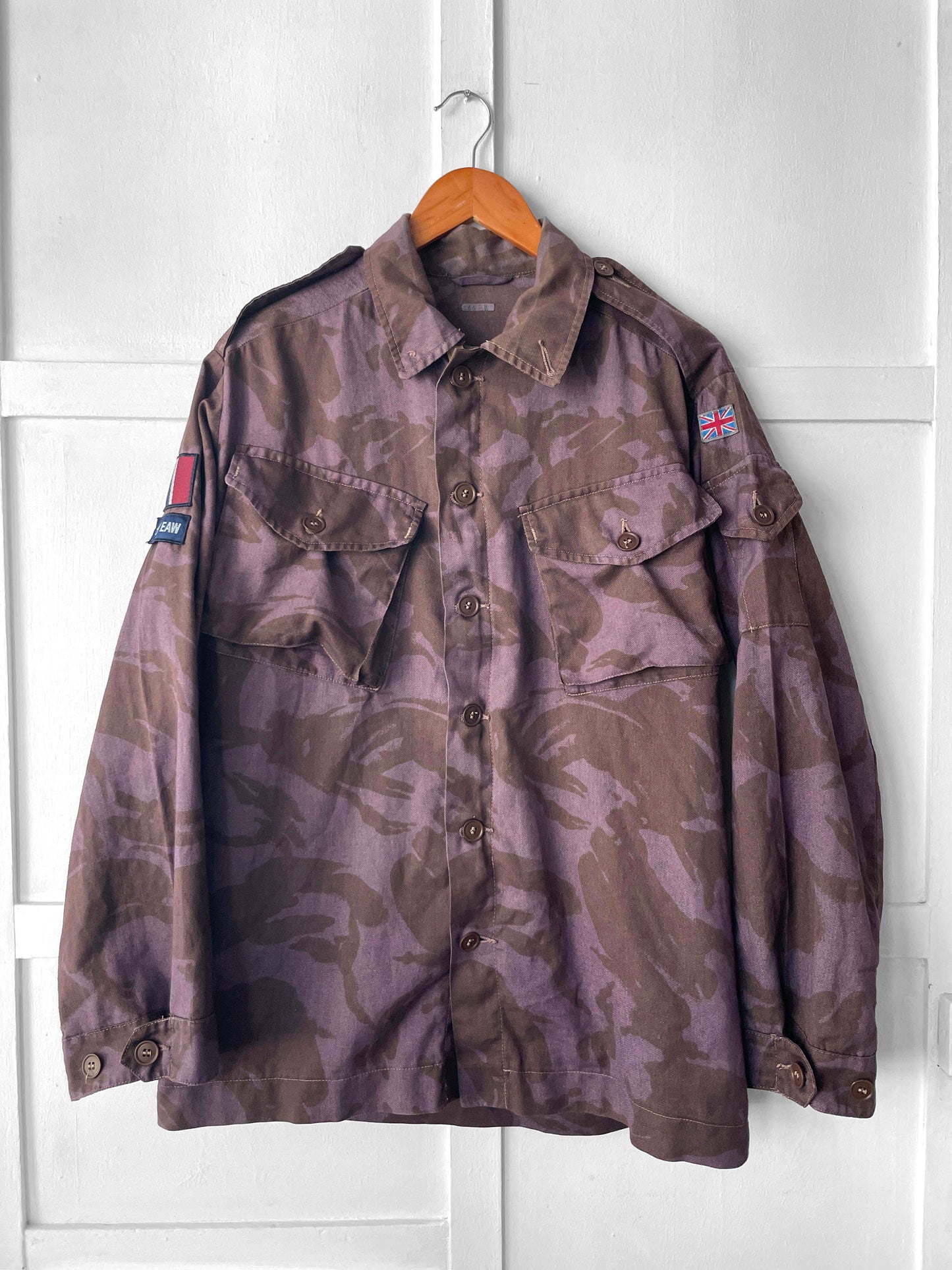 Vintage British Camo Shirt Faded Purple