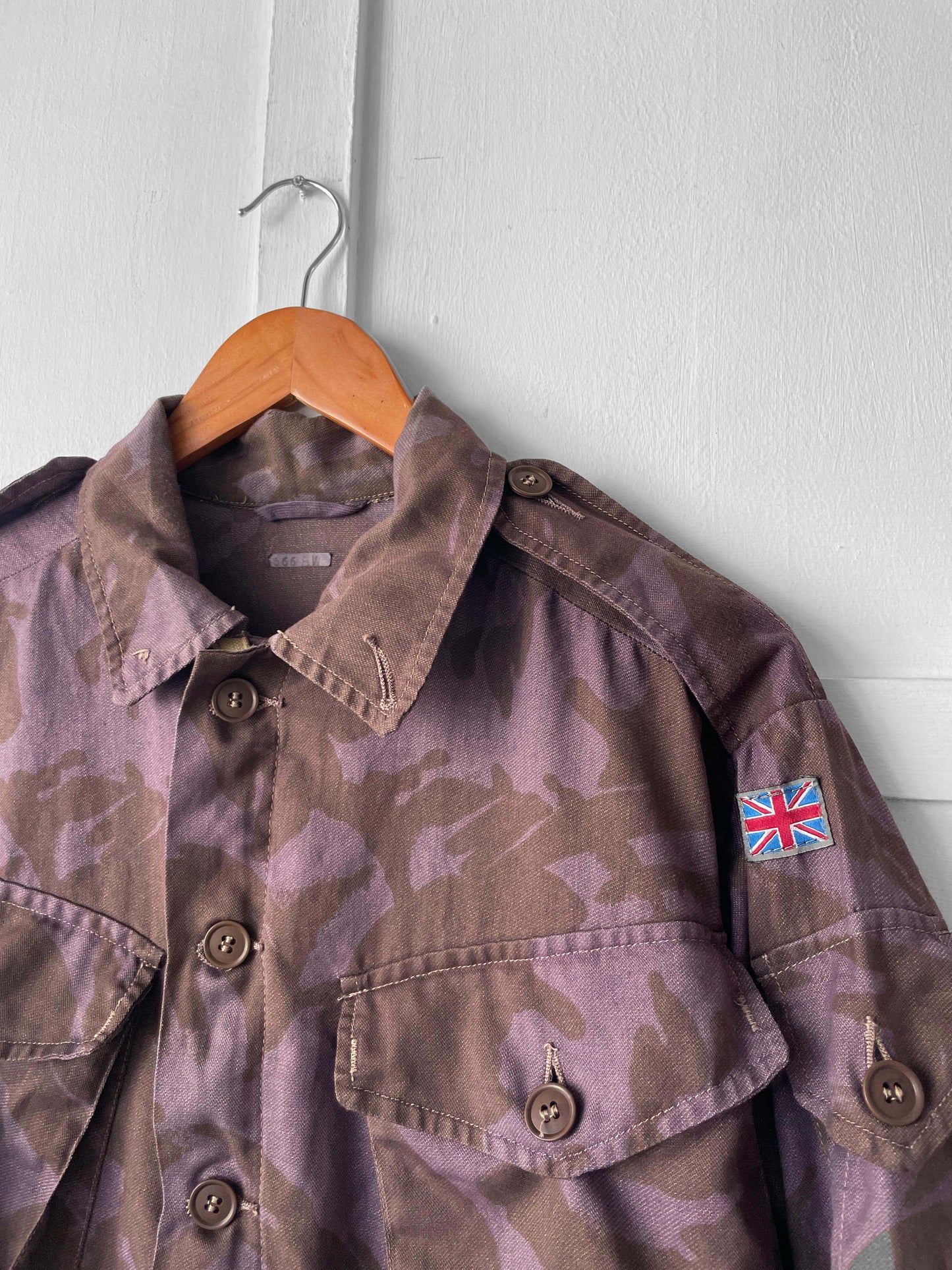 Vintage British Camo Shirt Faded Purple