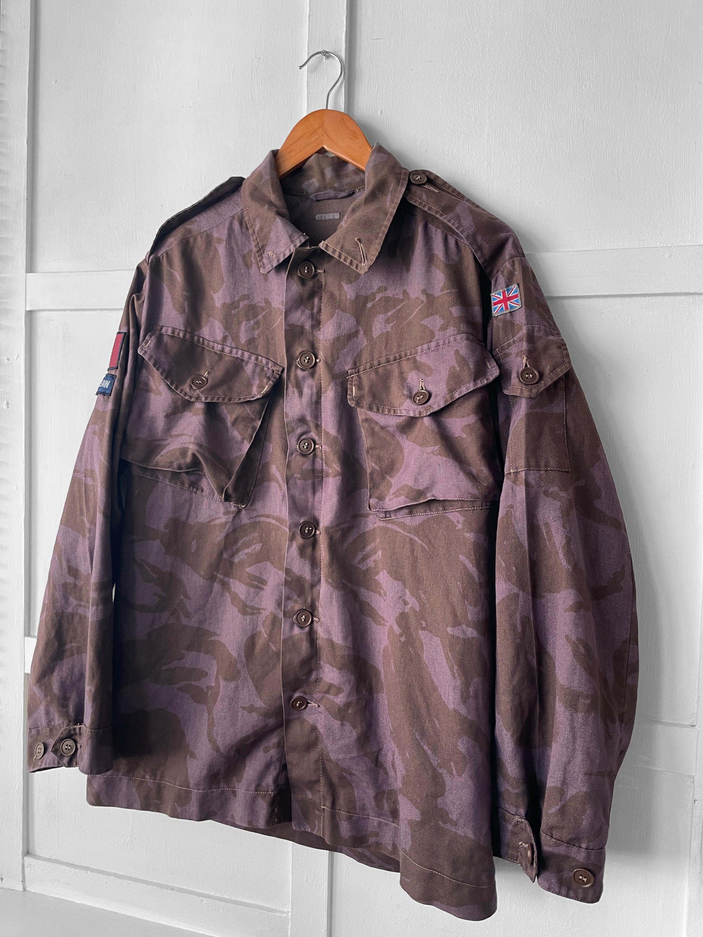 Vintage British Camo Shirt Faded Purple