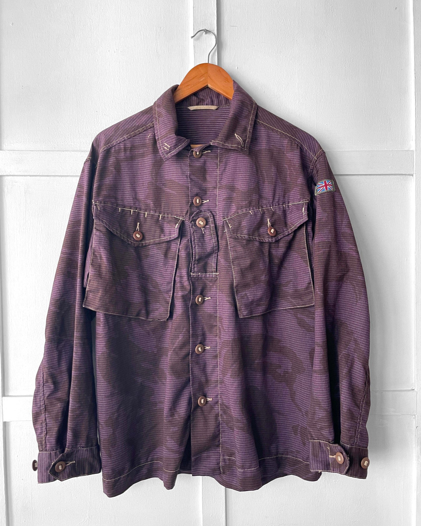 Vintage British Camo Shirt Faded Purple