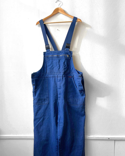 Vintage Herringbone French Workwear Dungarees 2XL