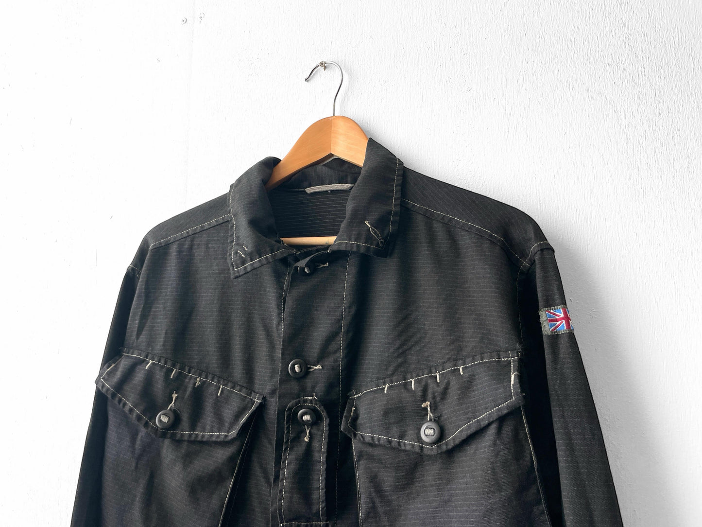 Vintage British Camo Shirt Charcoal Black