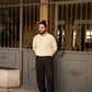 Organic Fisherman Jumper Chunky Knit Ecru Beige
