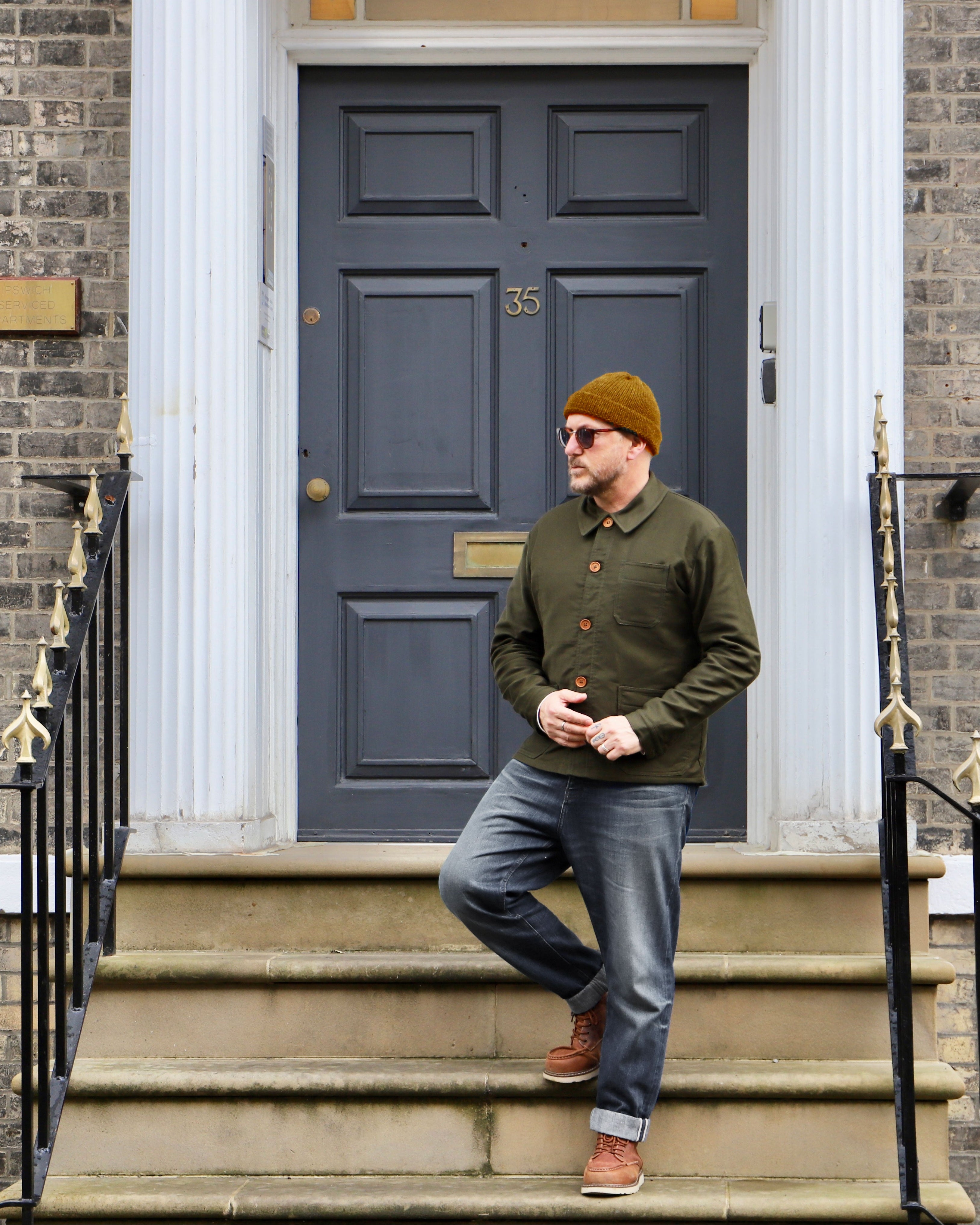 French Chore Jacket Moleskin Racing Green – Wolf Clothing