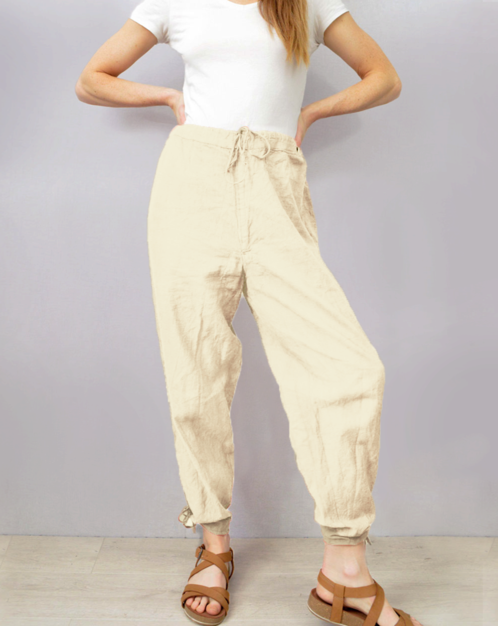 1940s Cotton Harem Pants Linen