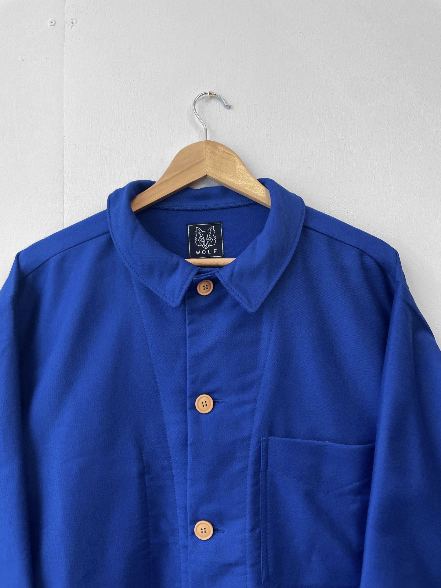 50er Moleskin Französische Arbeitsjacke Marineblau