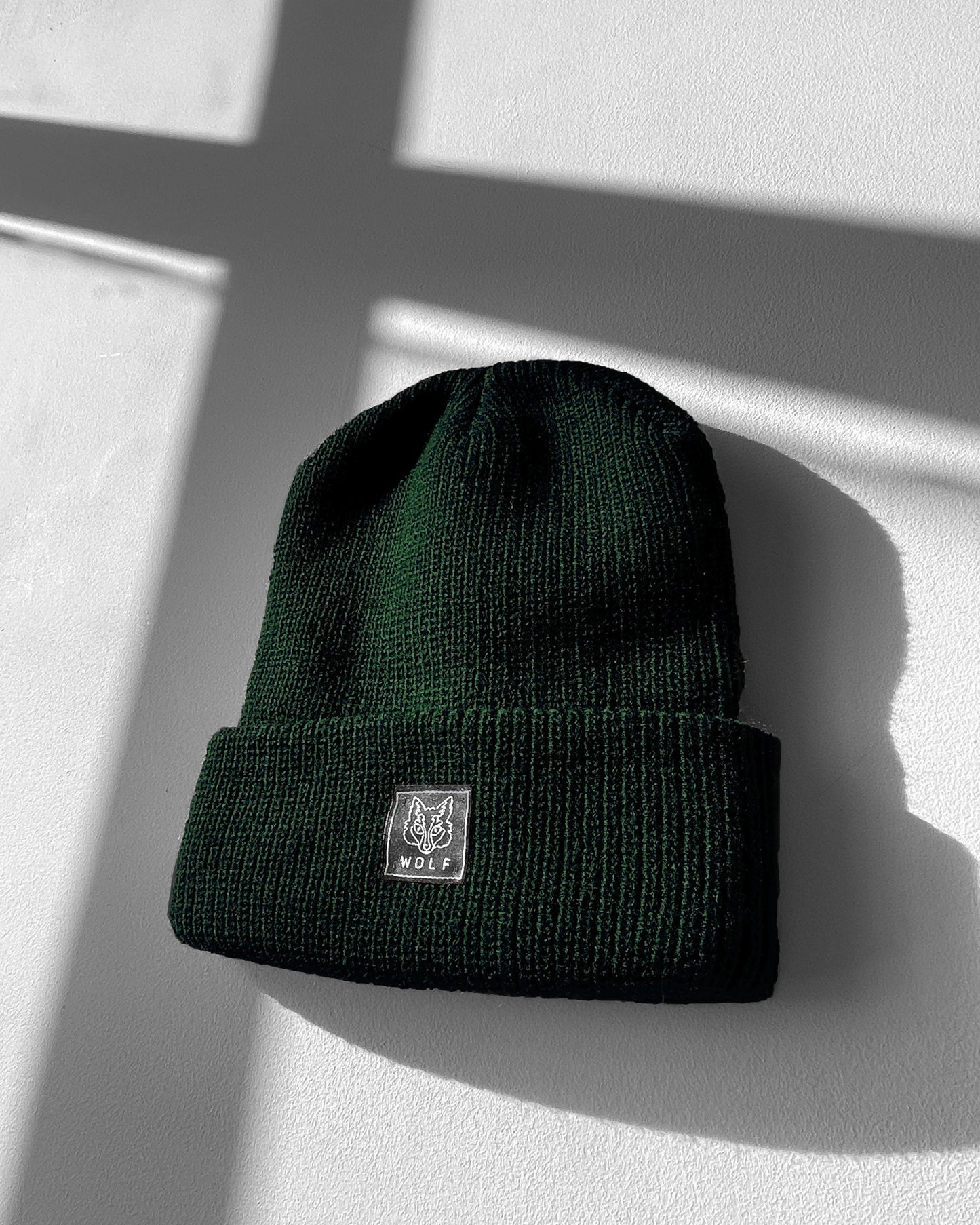 Knitted Bottle Green Beanie Hat