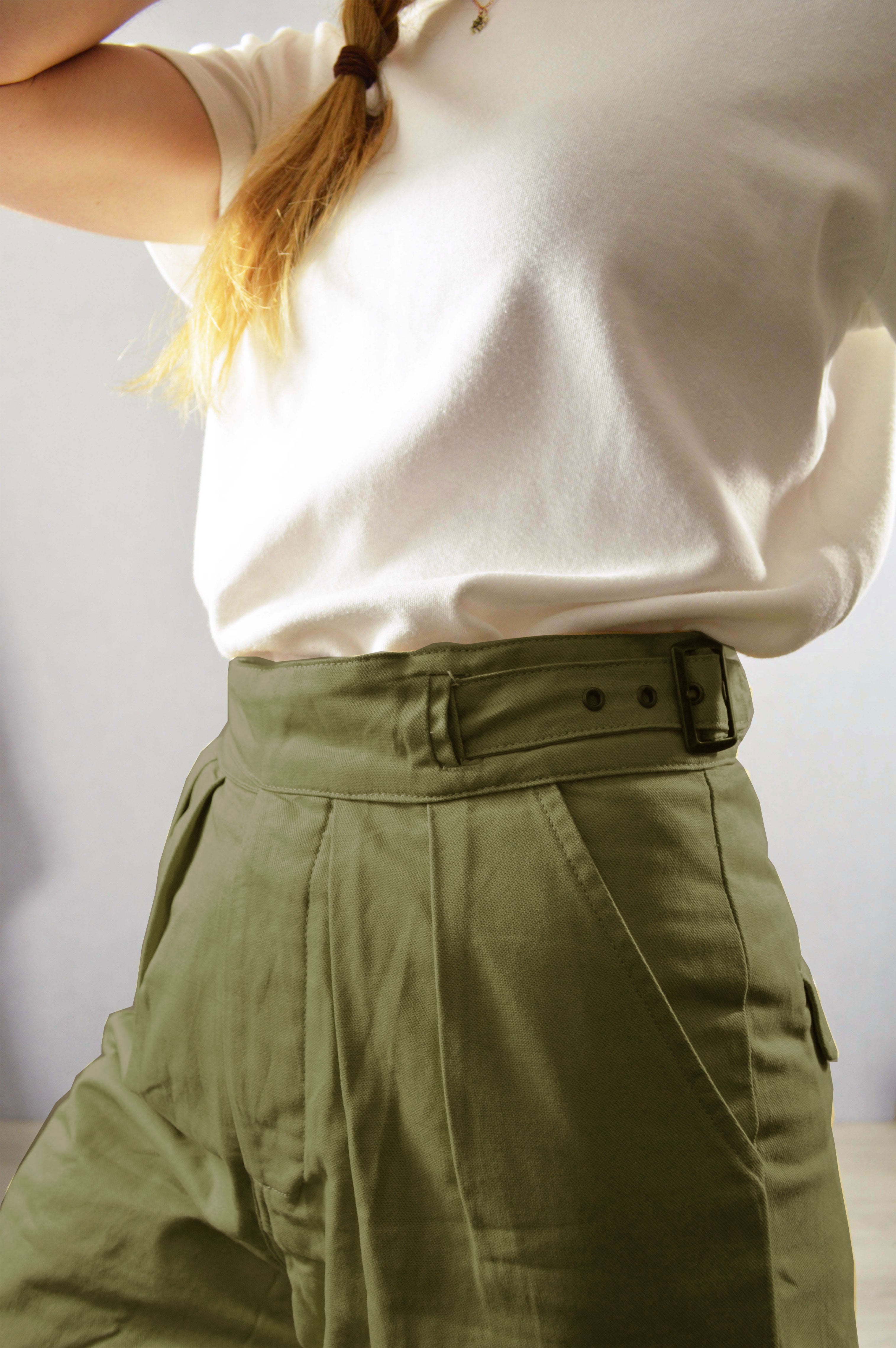 Navy green hot sale pants