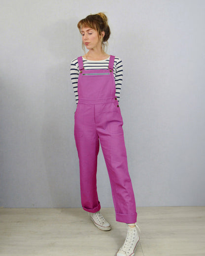 Dark Pink Workwear Dungarees
