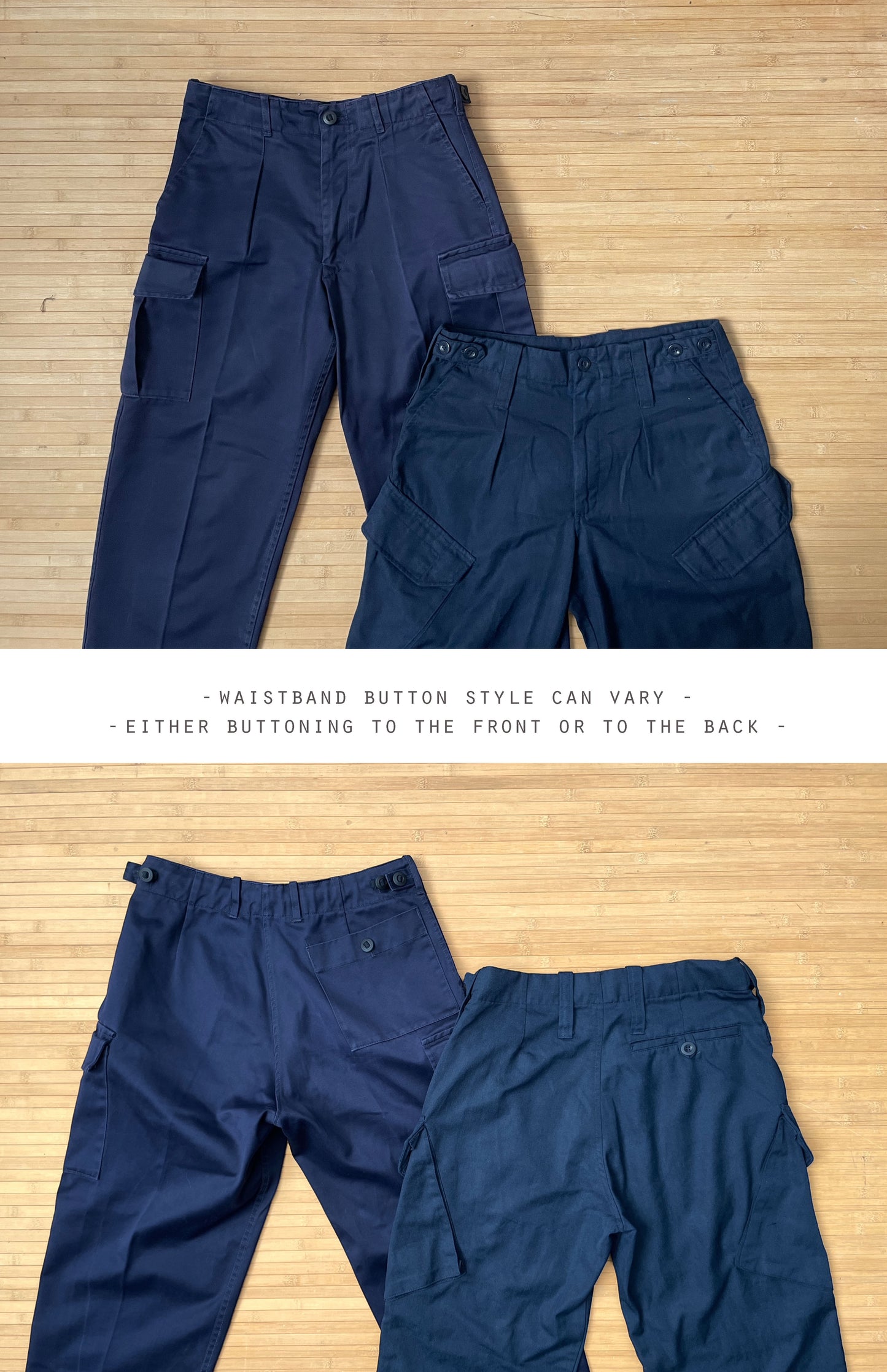 Britische Cargohose mit hoher Taille