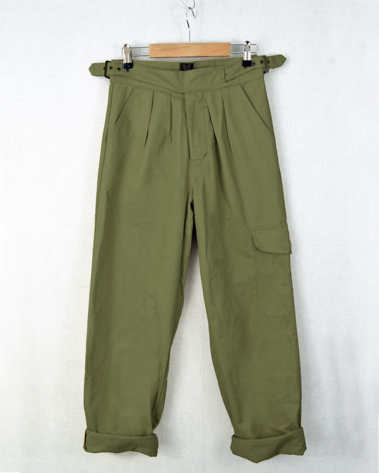 High Waisted Gurkha Pants Army Green