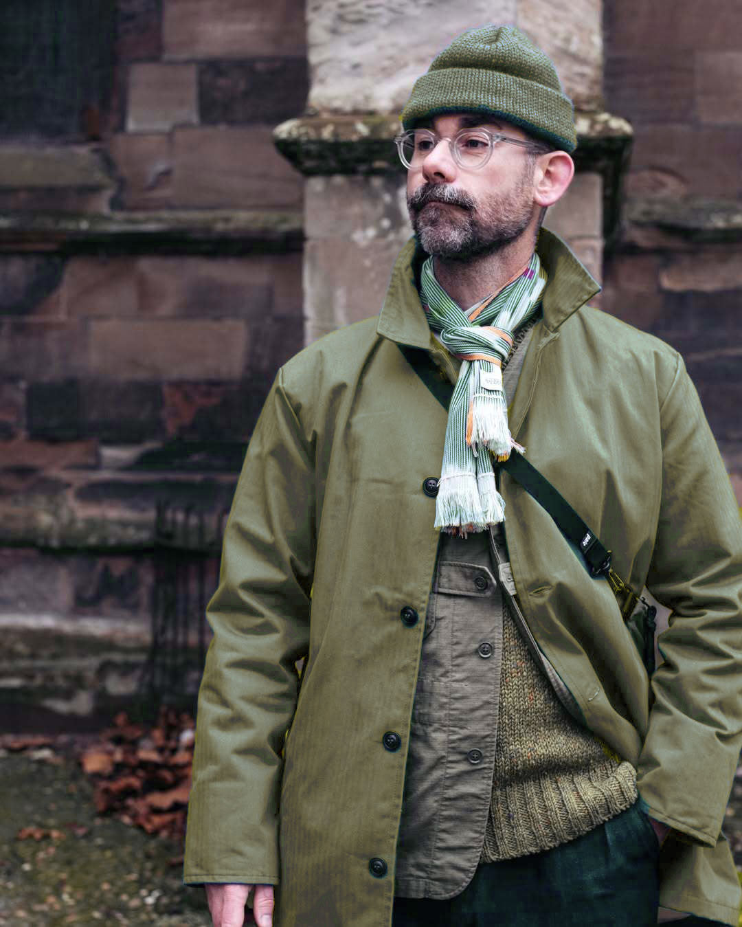 Waxed Cotton Mac Raincoat Duster Jacket Army Green – Wolf Clothing