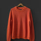 Organic Chunky Knit Fisherman Jumper Tangerine Orange