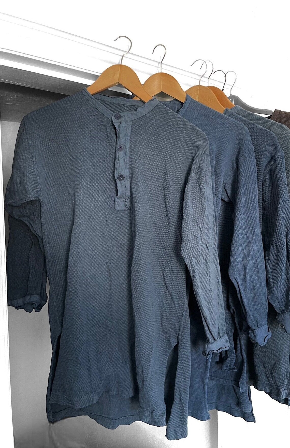 Vintage 1930s Henley Grandad Shirts - XS