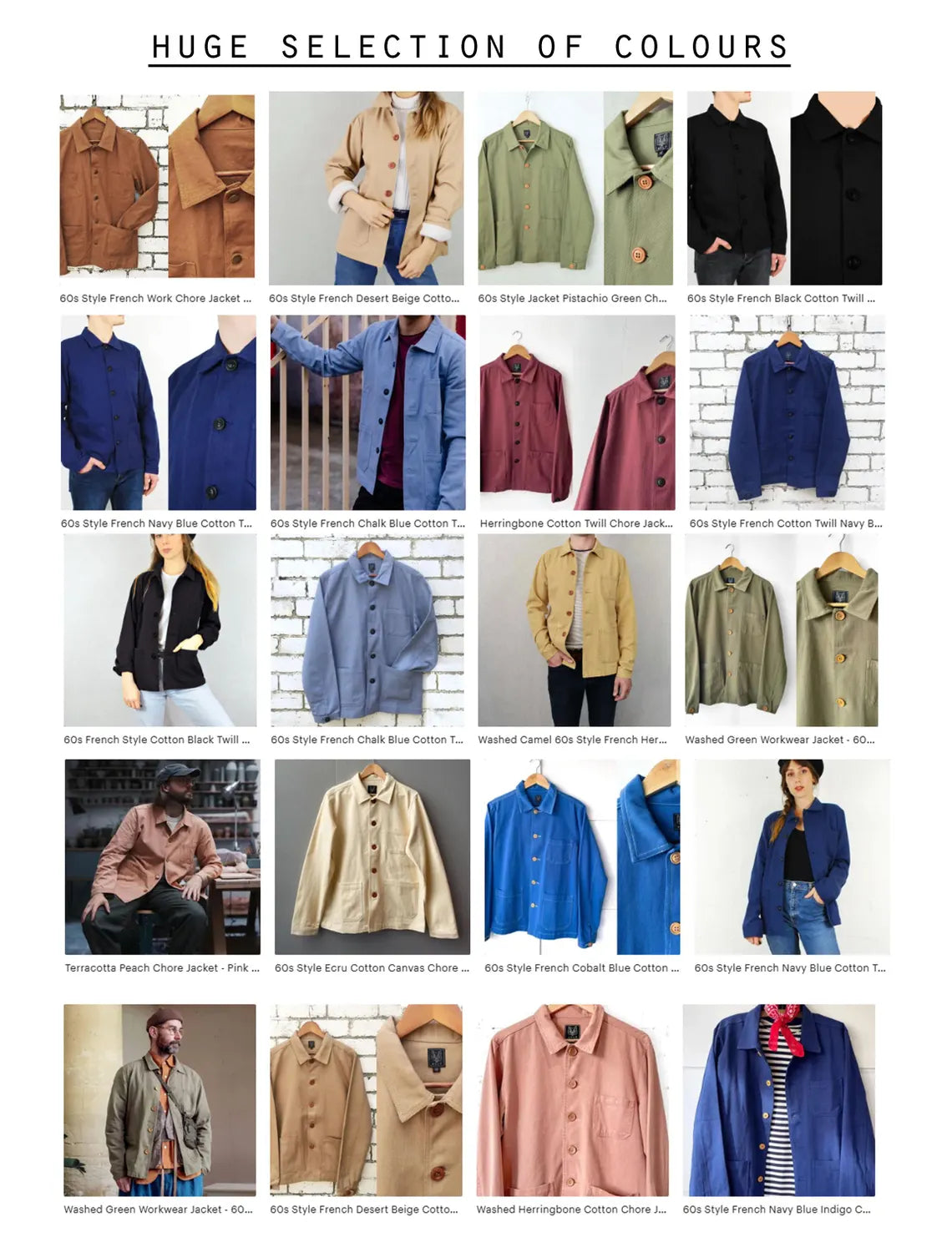 Wholesale & Custom Embroidery Chore Jackets