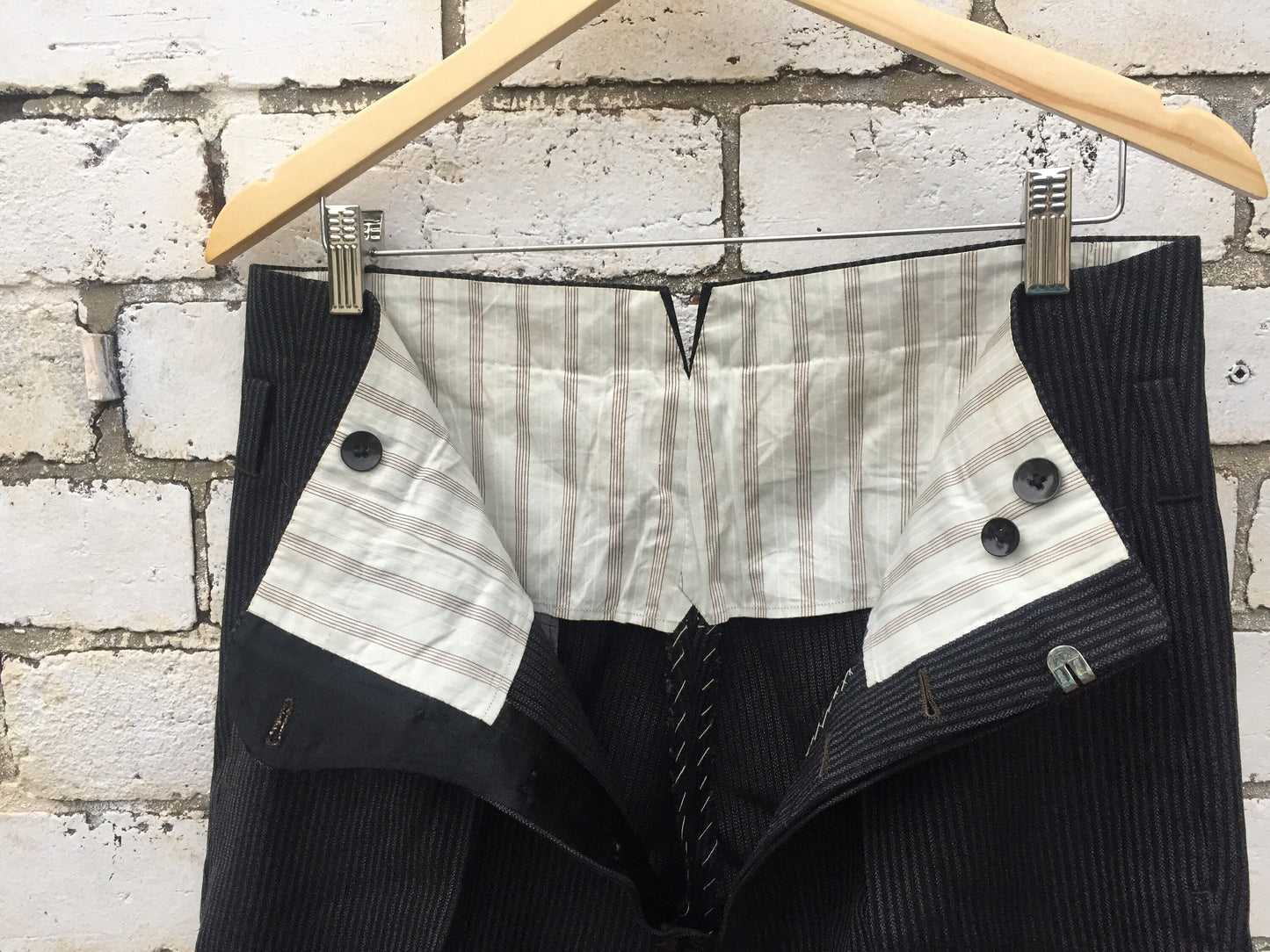 Vintage 1920s Pinstripe Suit Trousers