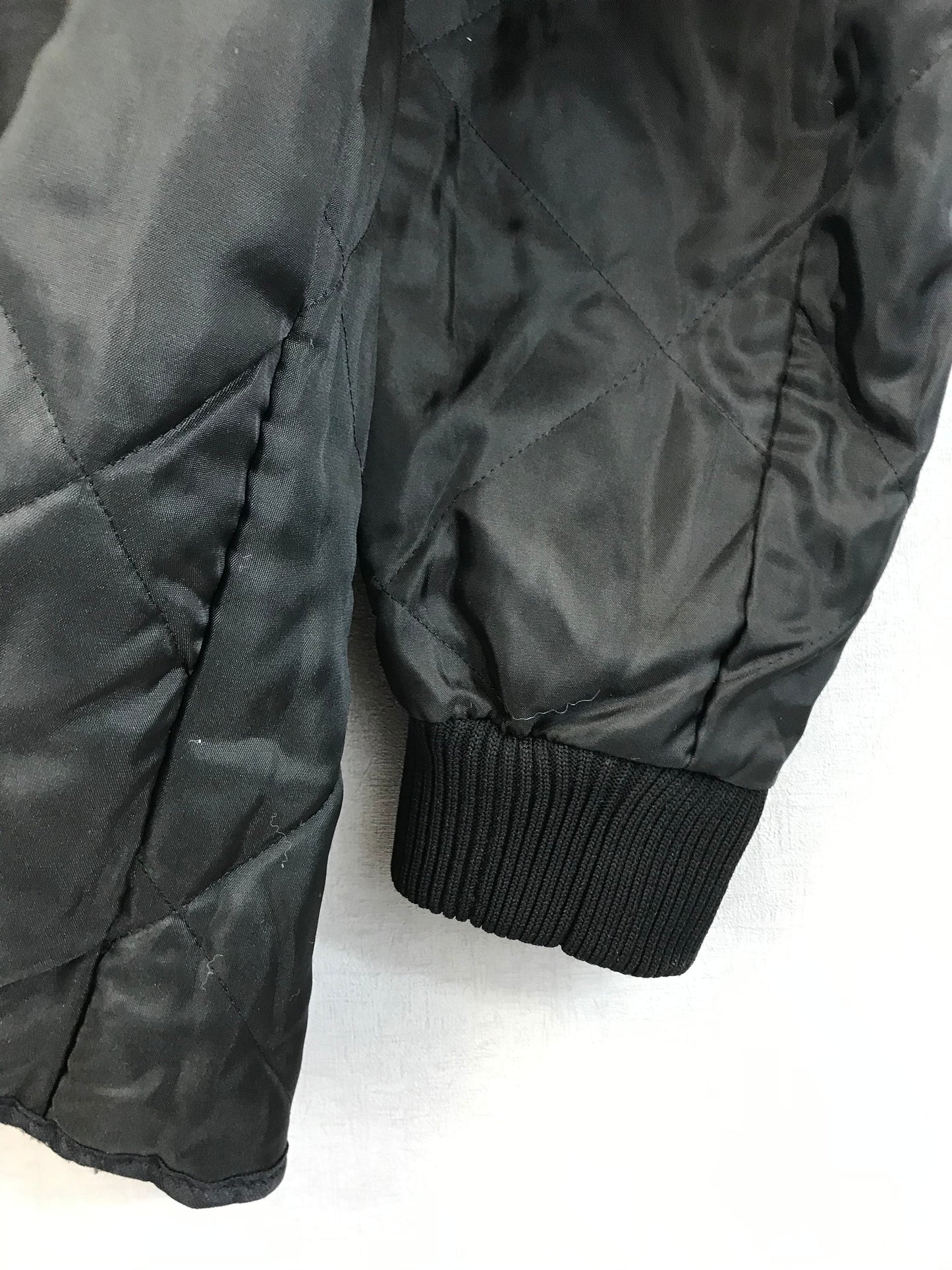 Vintage Black Liner Military Quilted