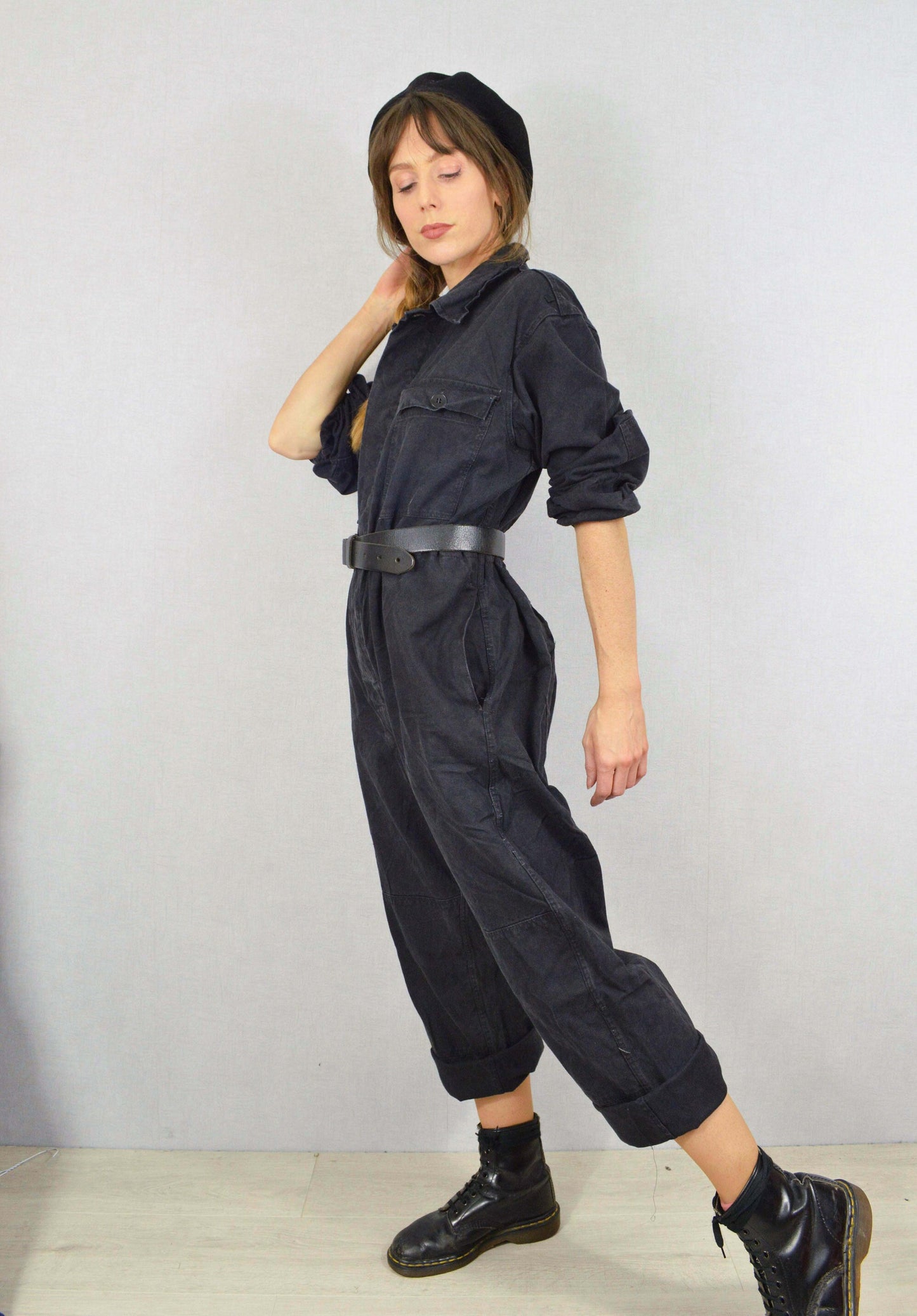 Black Vintage Cotton NVA Jumpsuit