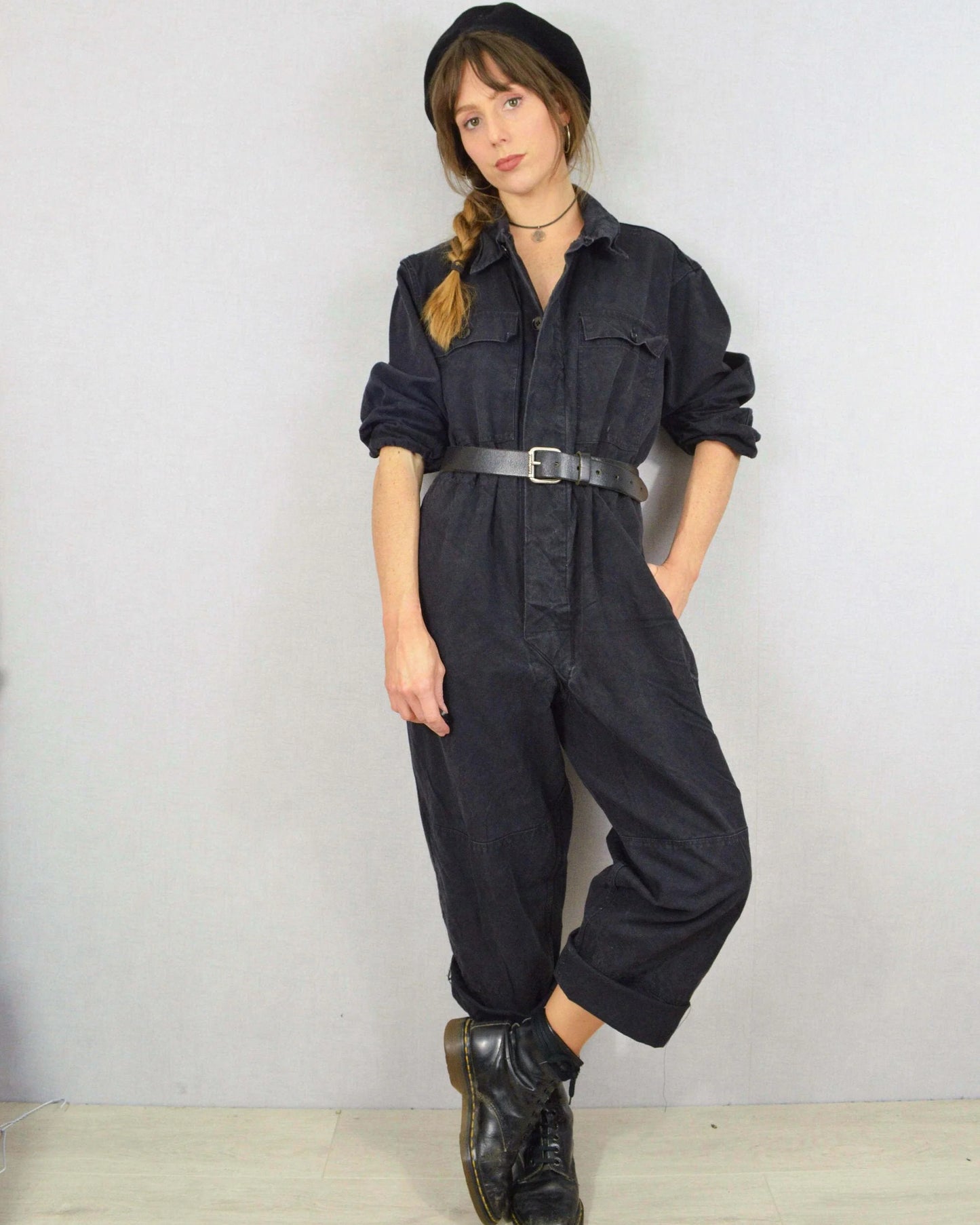 Black Vintage Cotton NVA Jumpsuit