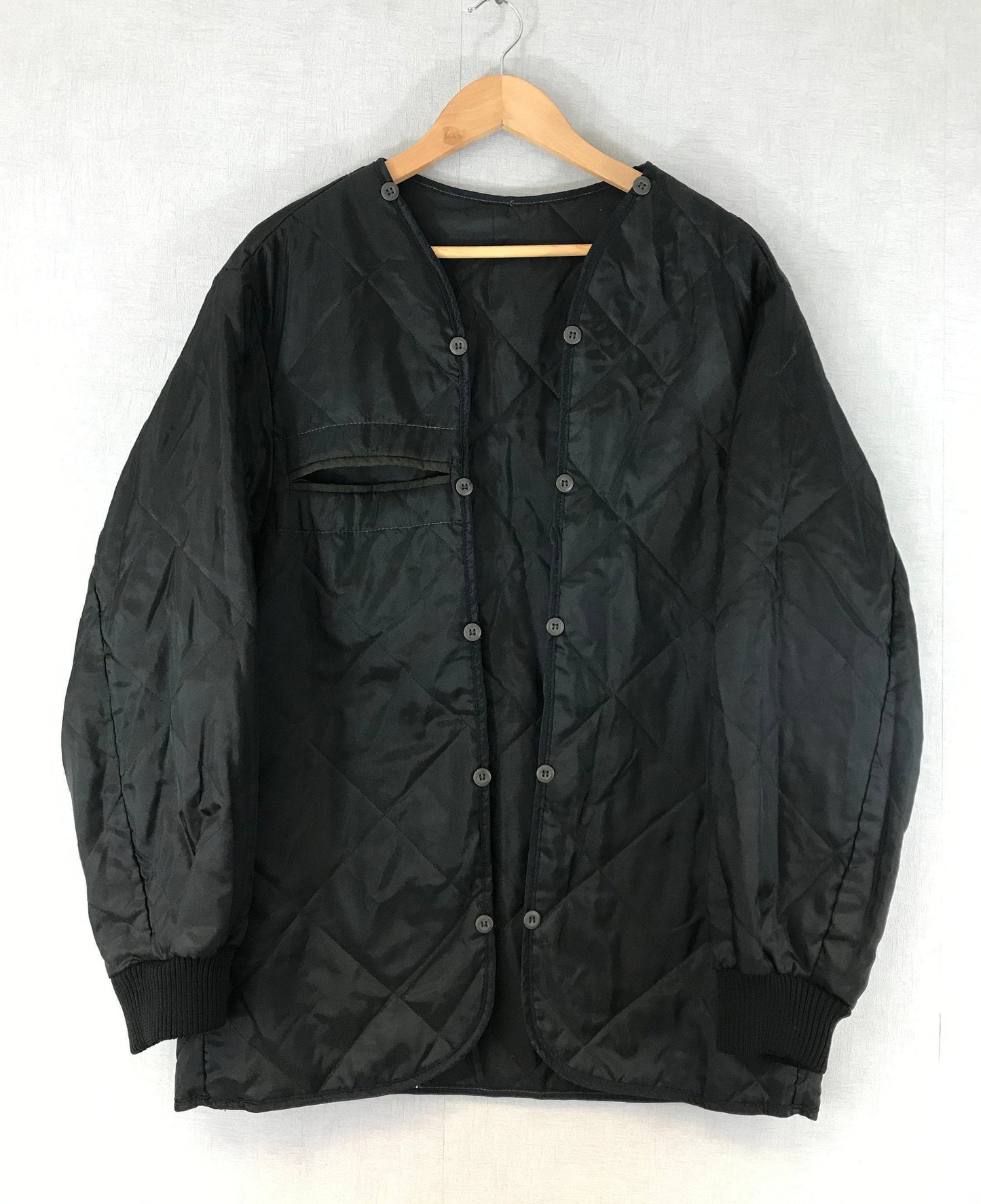 Vintage Black Liner Military Quilted
