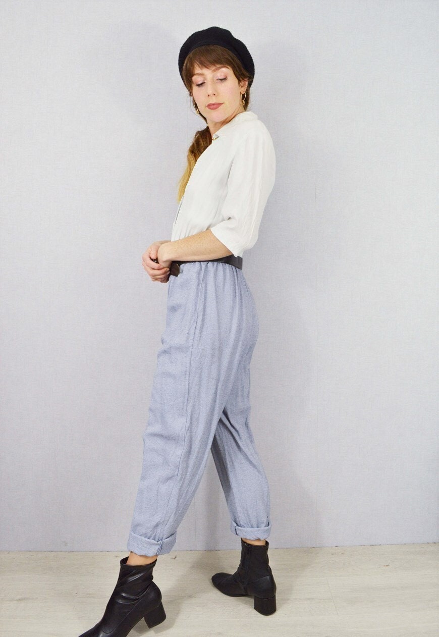 Vintage 80s Full Length Shirt Jumpsuit