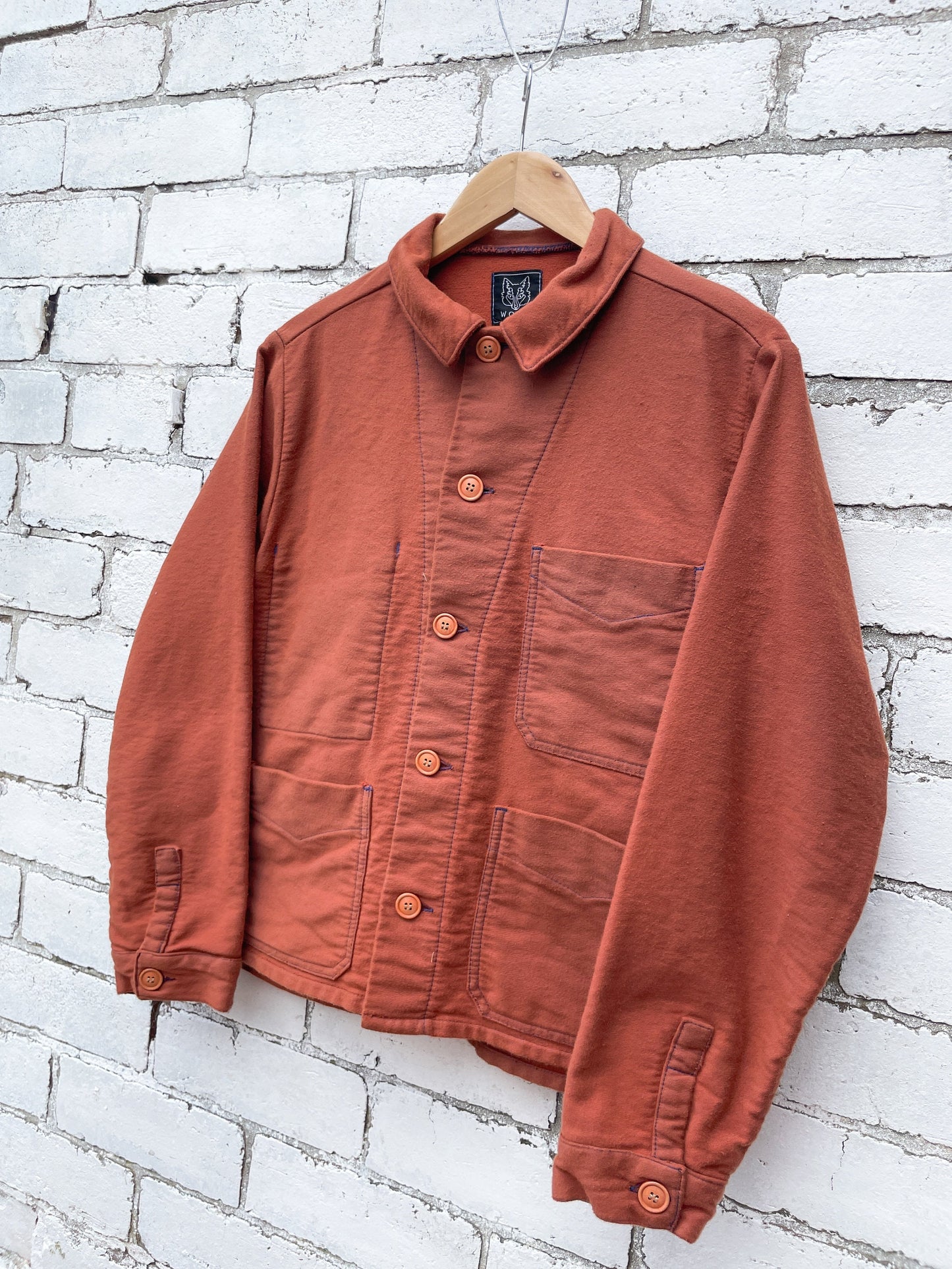 Women's Moleskin Cotton Jacket Burnt Orange