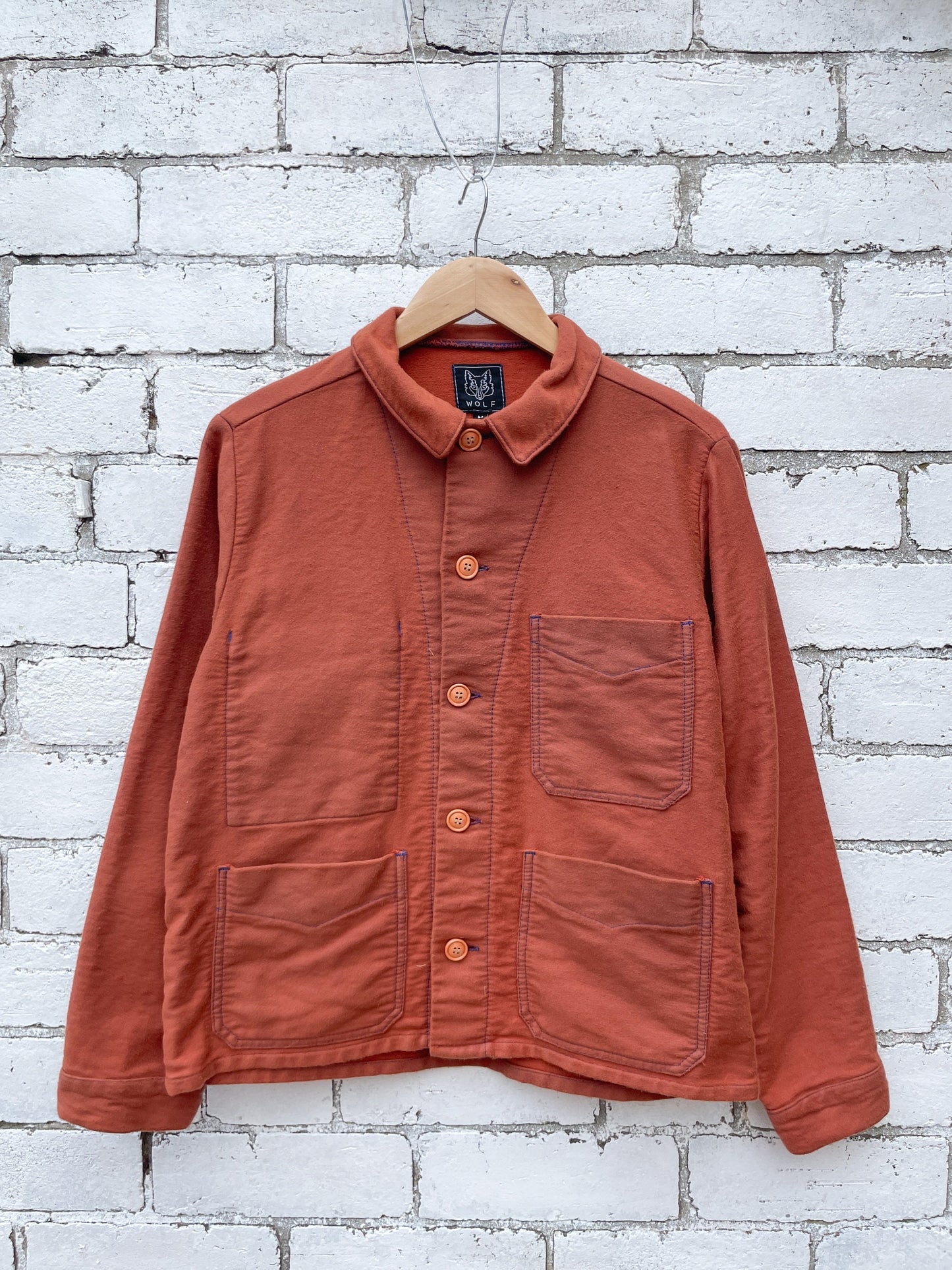 Women's Moleskin Cotton Jacket Burnt Orange