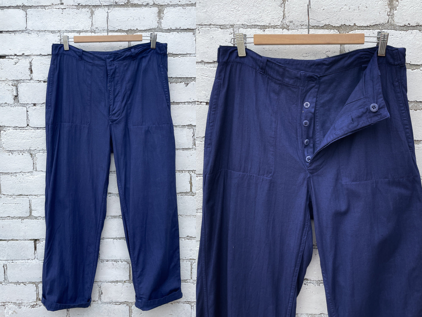 Vintage Gurkha Work Pants Navy Blue