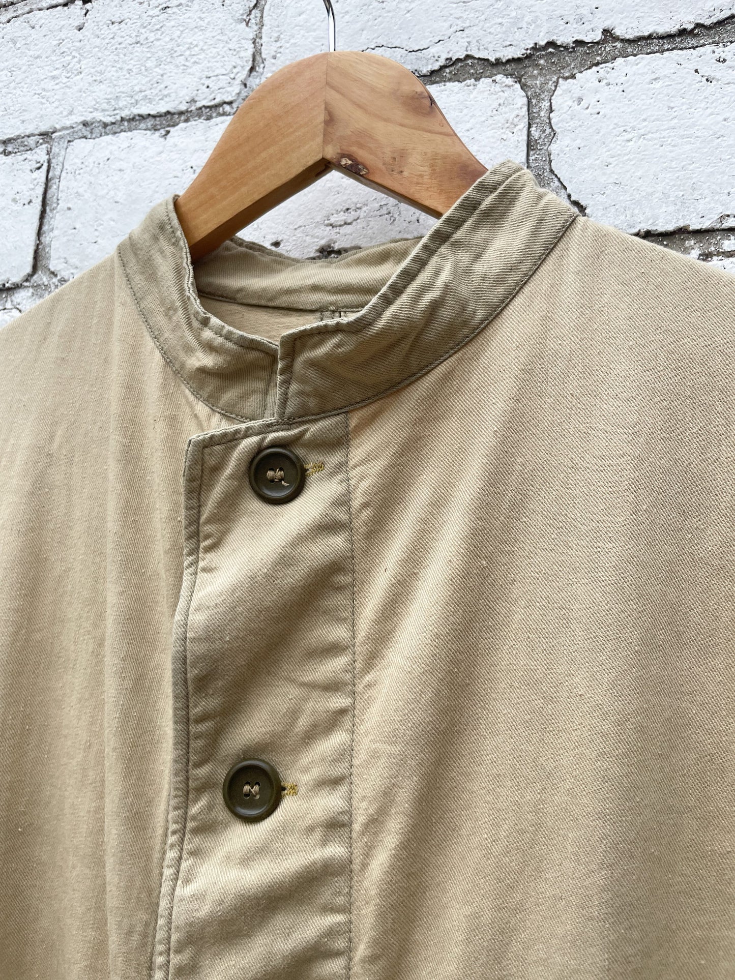 Vintage 1960s 2 Pocket Camel Brown Chore Shirt