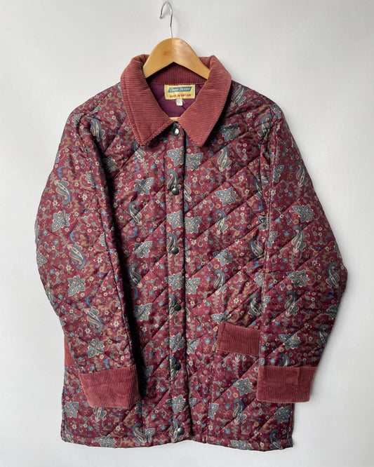 Vintage 1980s Quilted Jacket Paisley