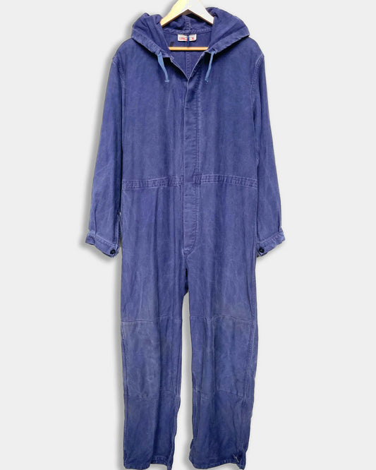 Vintage Hooded Boilersuit Coveralls Moleskin