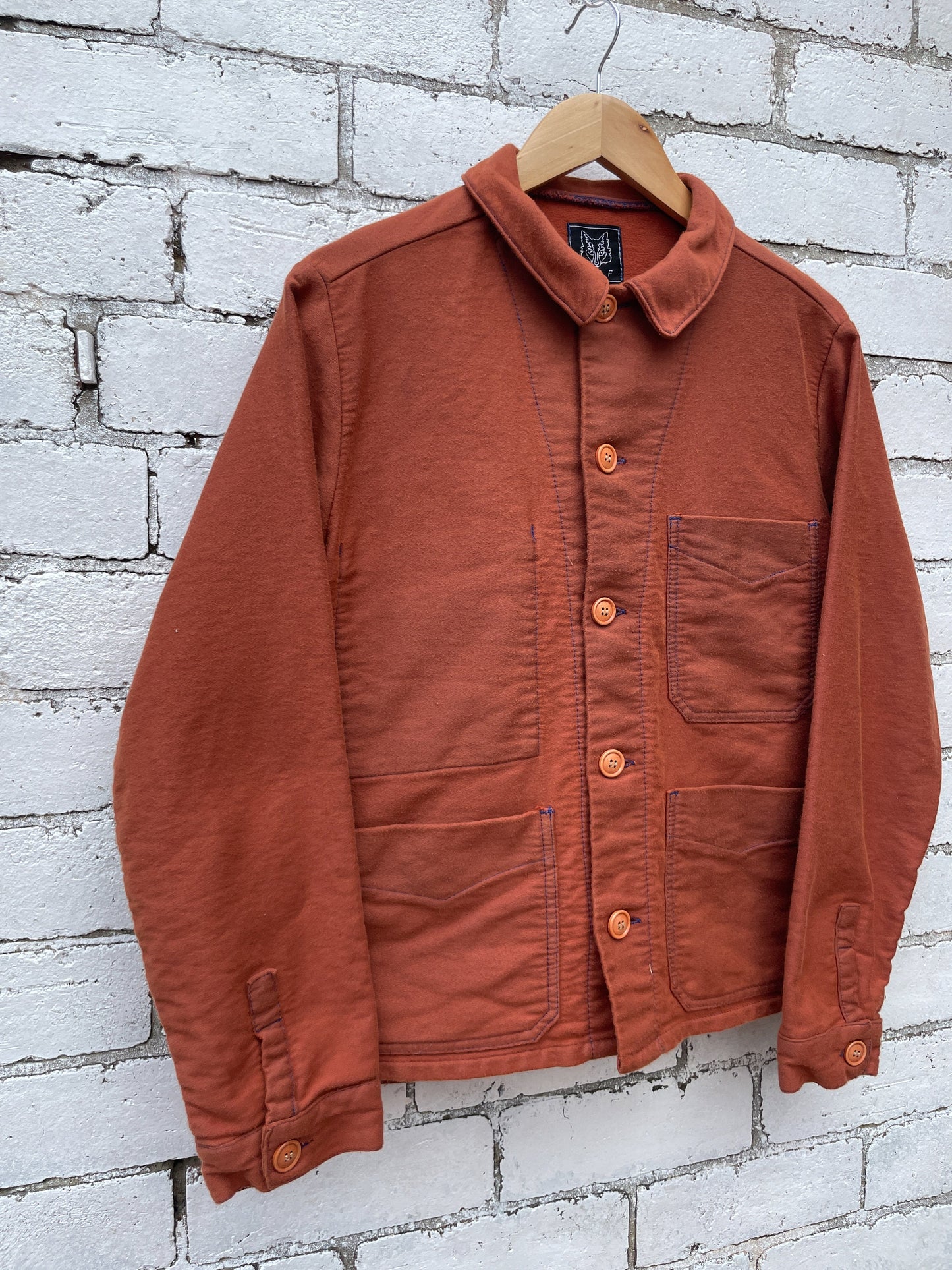 Women's Moleskin Cotton Jacket Burnt Orange