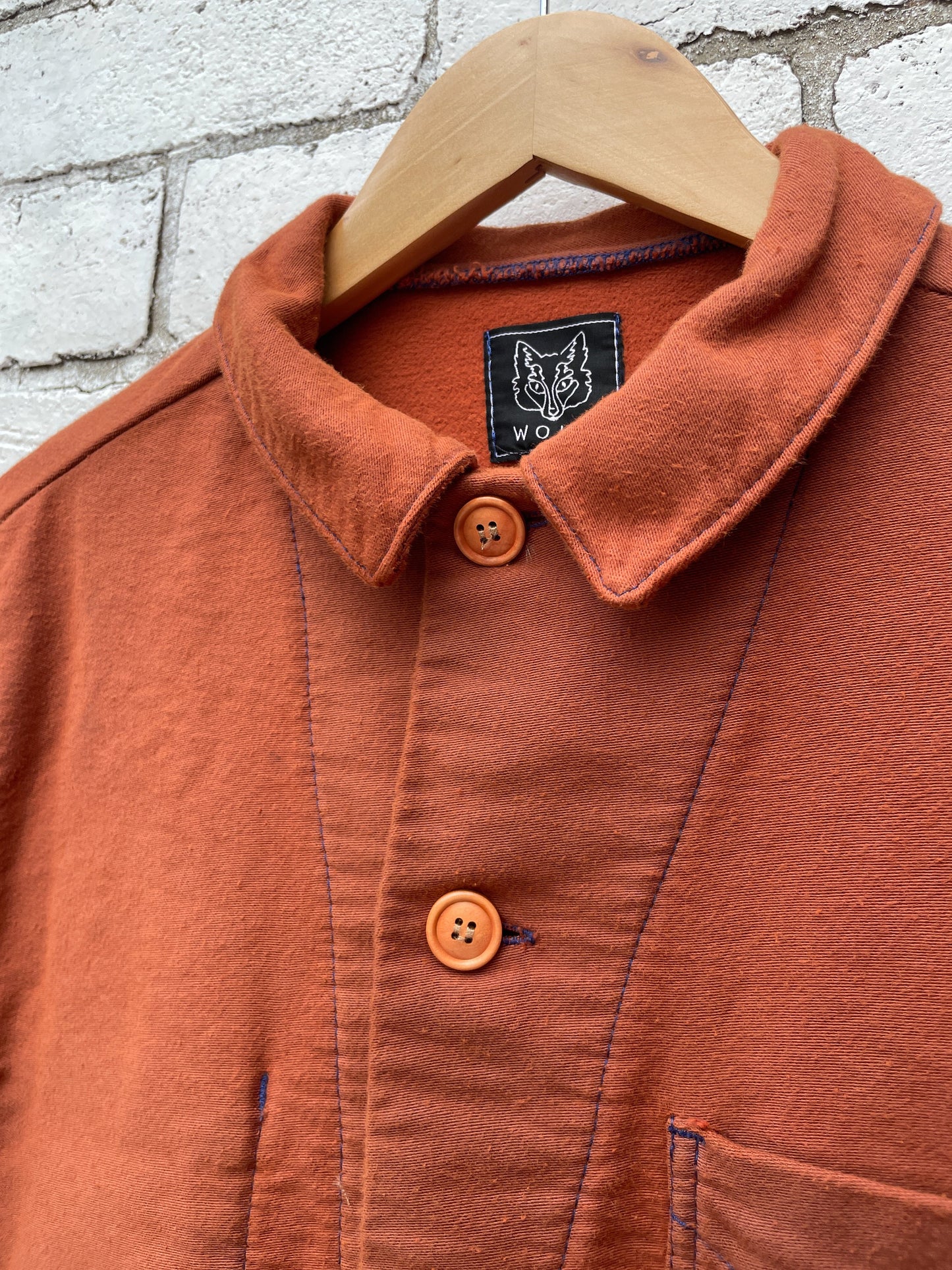 Women's Moleskin Cotton Jacket Burnt Orange