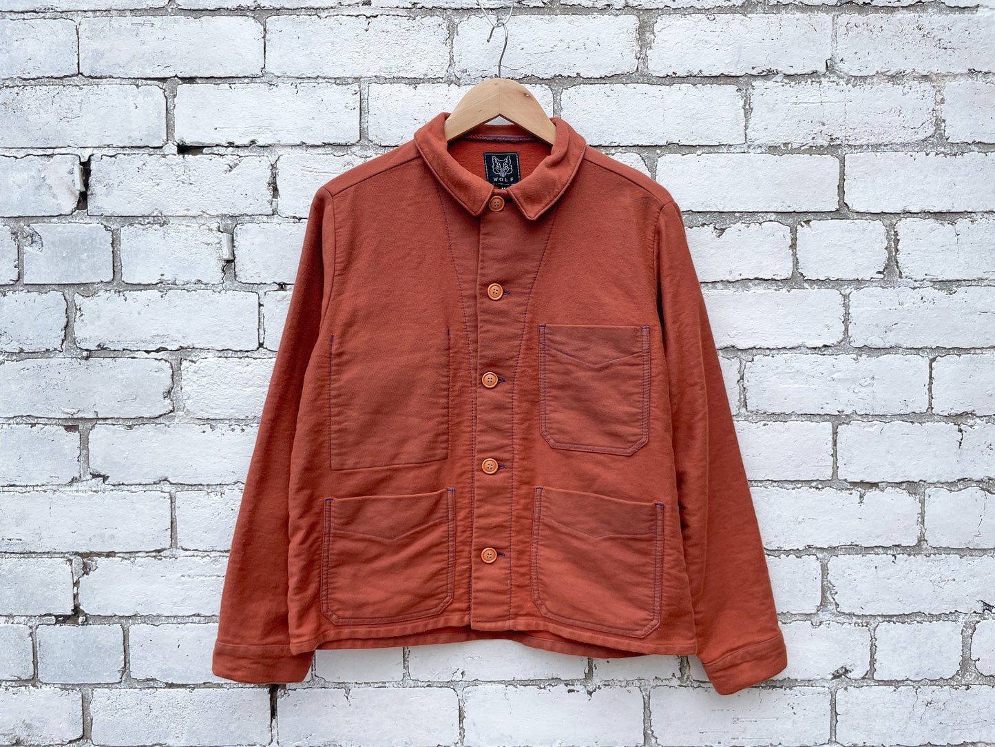 Women's Moleskin Cotton Jacket Burnt Orange