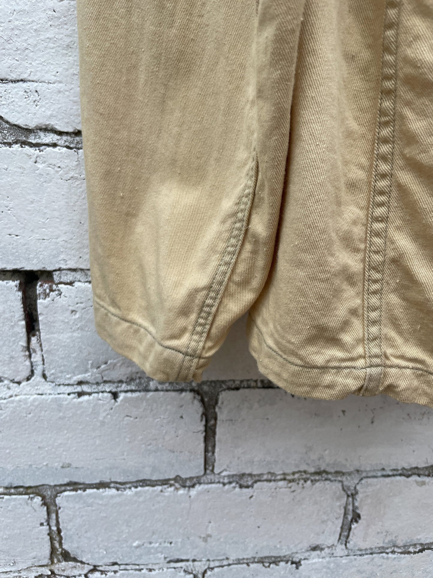 Vintage 1960s 2 Pocket Camel Brown Chore Shirt