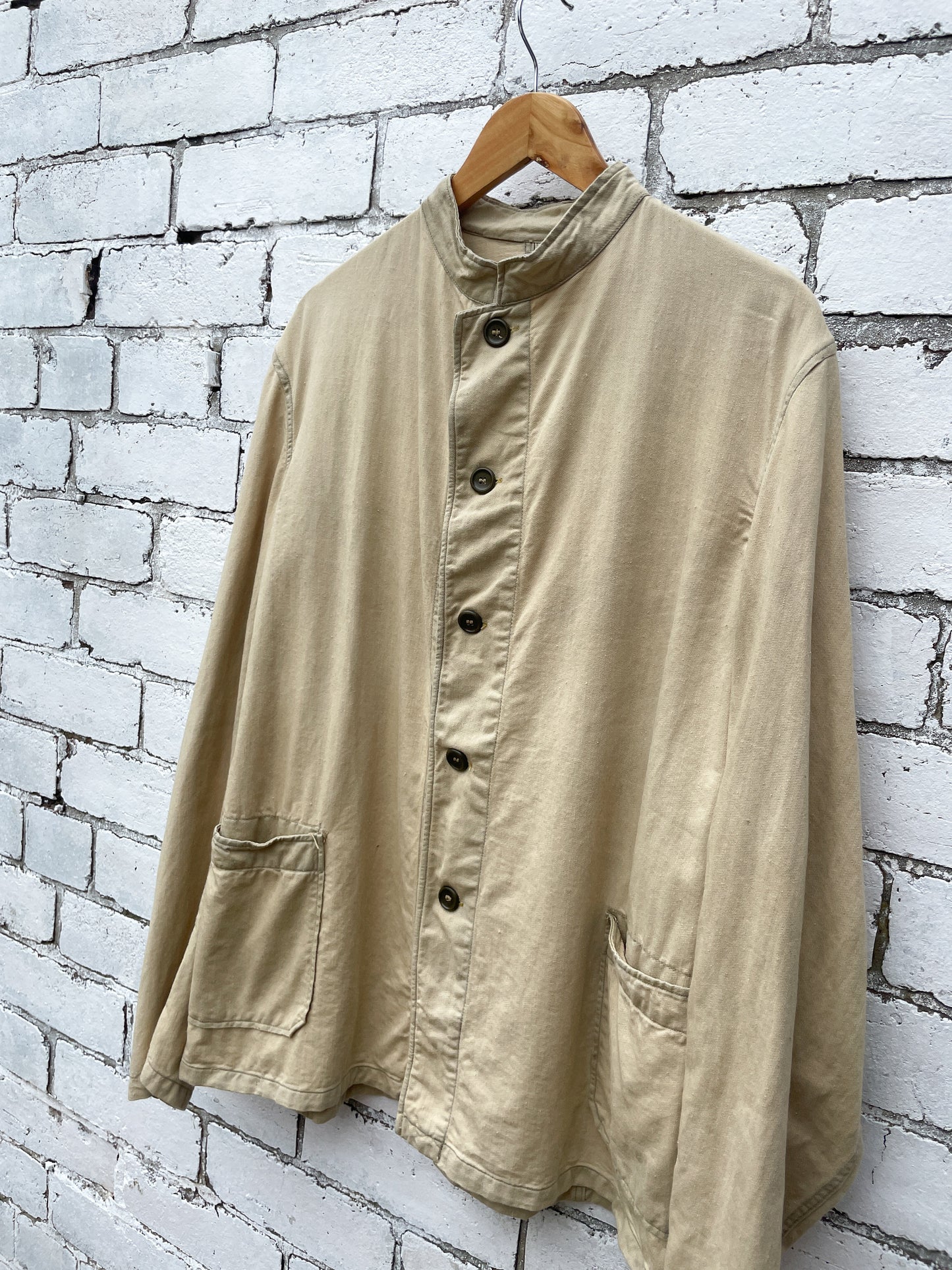 Vintage 1960s 2 Pocket Camel Brown Chore Shirt