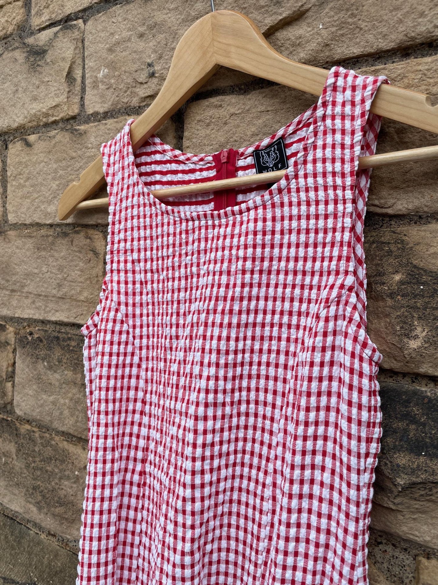 French Gingham Maxi Dress