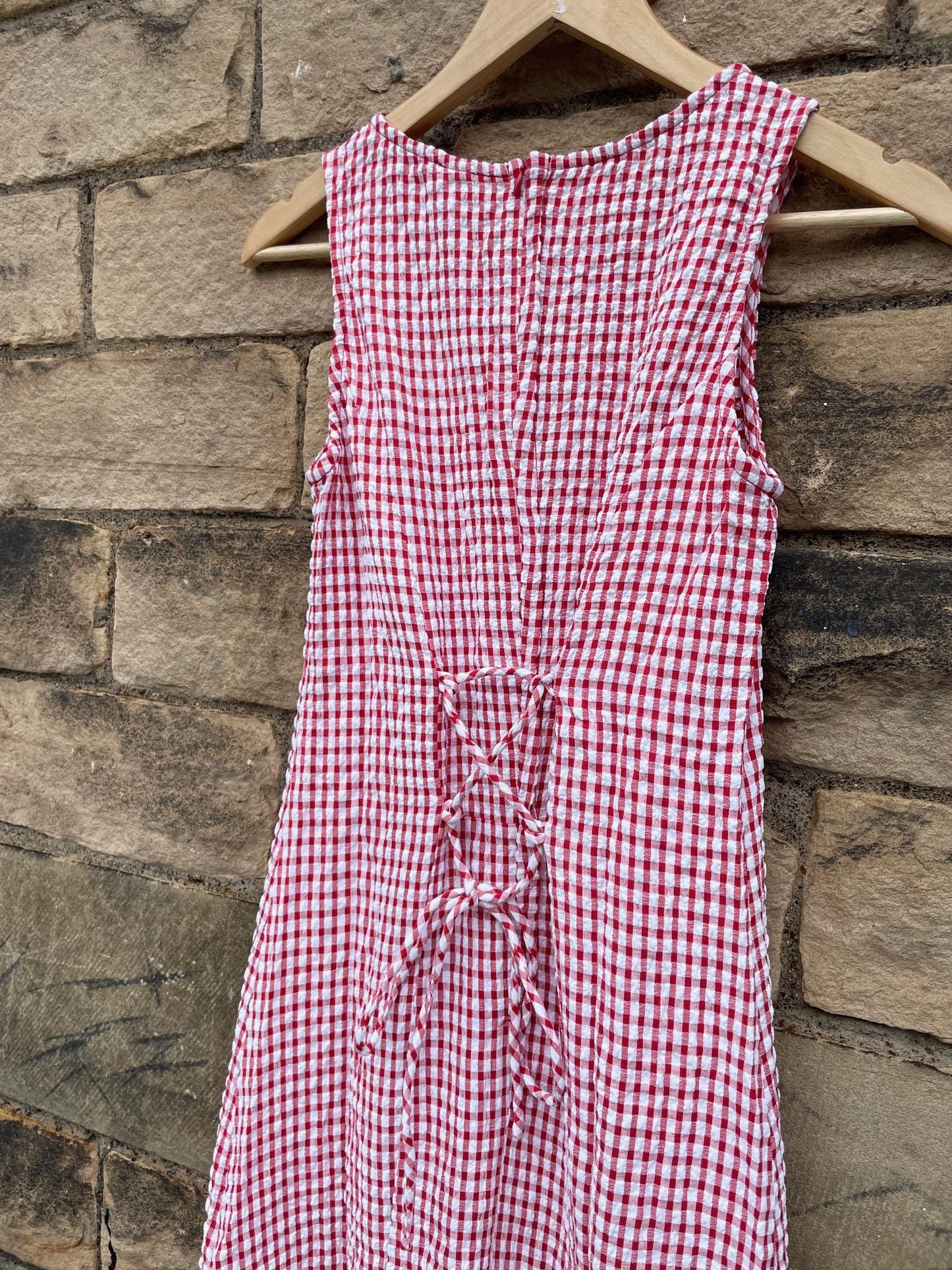 French Gingham Maxi Dress